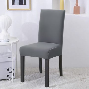 Stuhlhusse Elastische Stuhlüberzüge, Intirilife, Stuhlbezug 38 - 45 cm Sitzfläche und 45 - 65 cm Lehnenhöhe