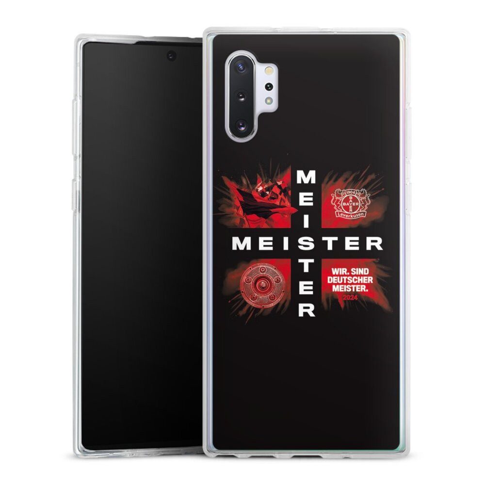 DeinDesign Handyhülle Bayer 04 Leverkusen Meister Offizielles Lizenzprodukt, Samsung Galaxy Note 10 Plus Silikon Hülle Bumper Case Smartphone Cover