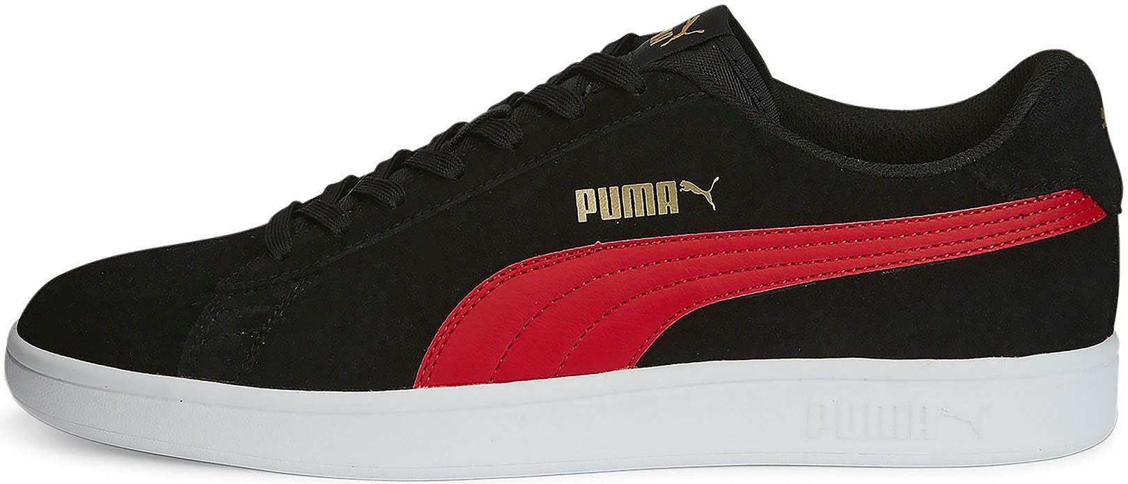 PUMA schwarz-rot Smash Sneaker v2