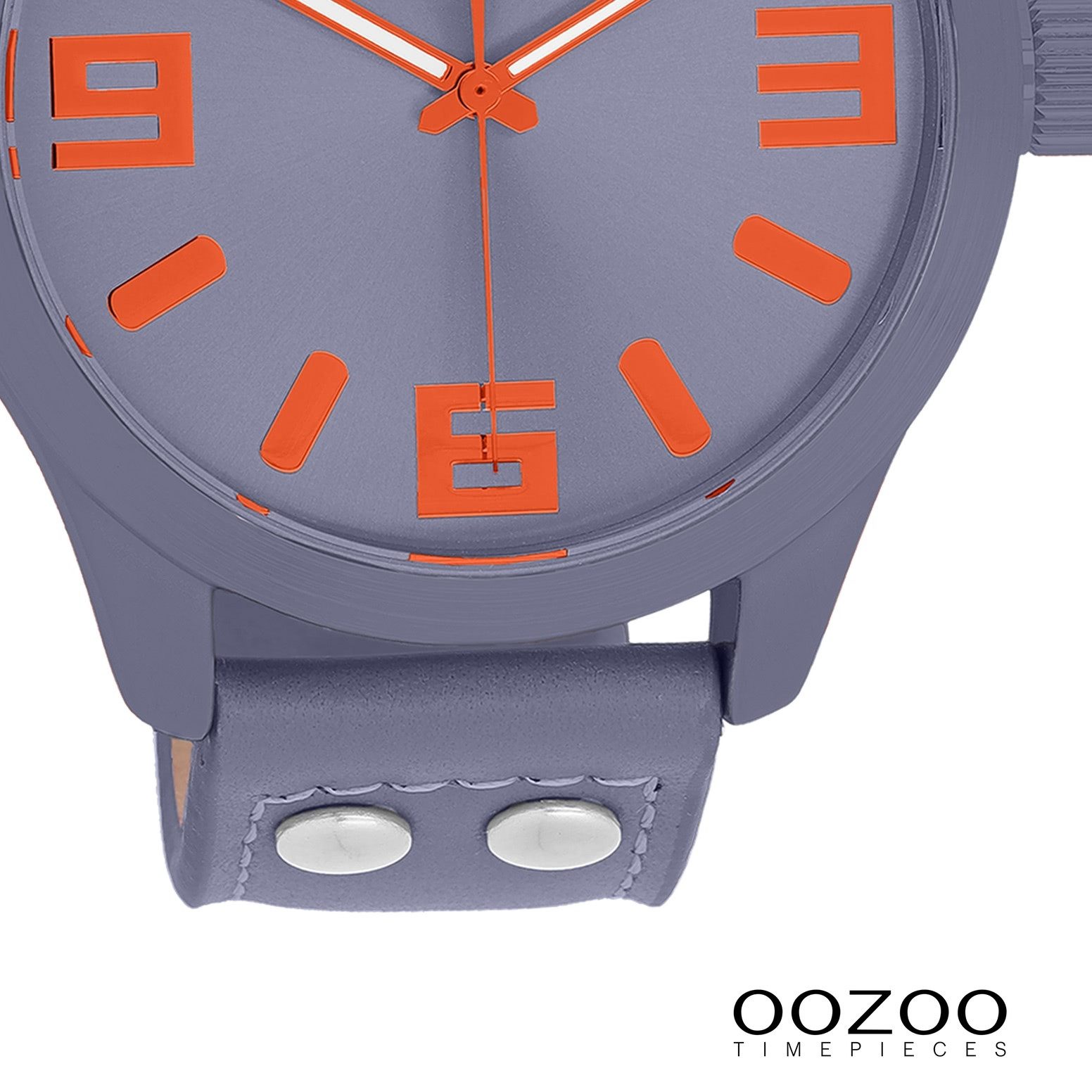 OOZOO Quarzuhr Oozoo Damen Armbanduhr Timepieces Analog, (Analoguhr), Damenuhr rund, extra groß (ca. 46mm) Lederarmband, Casual-Style
