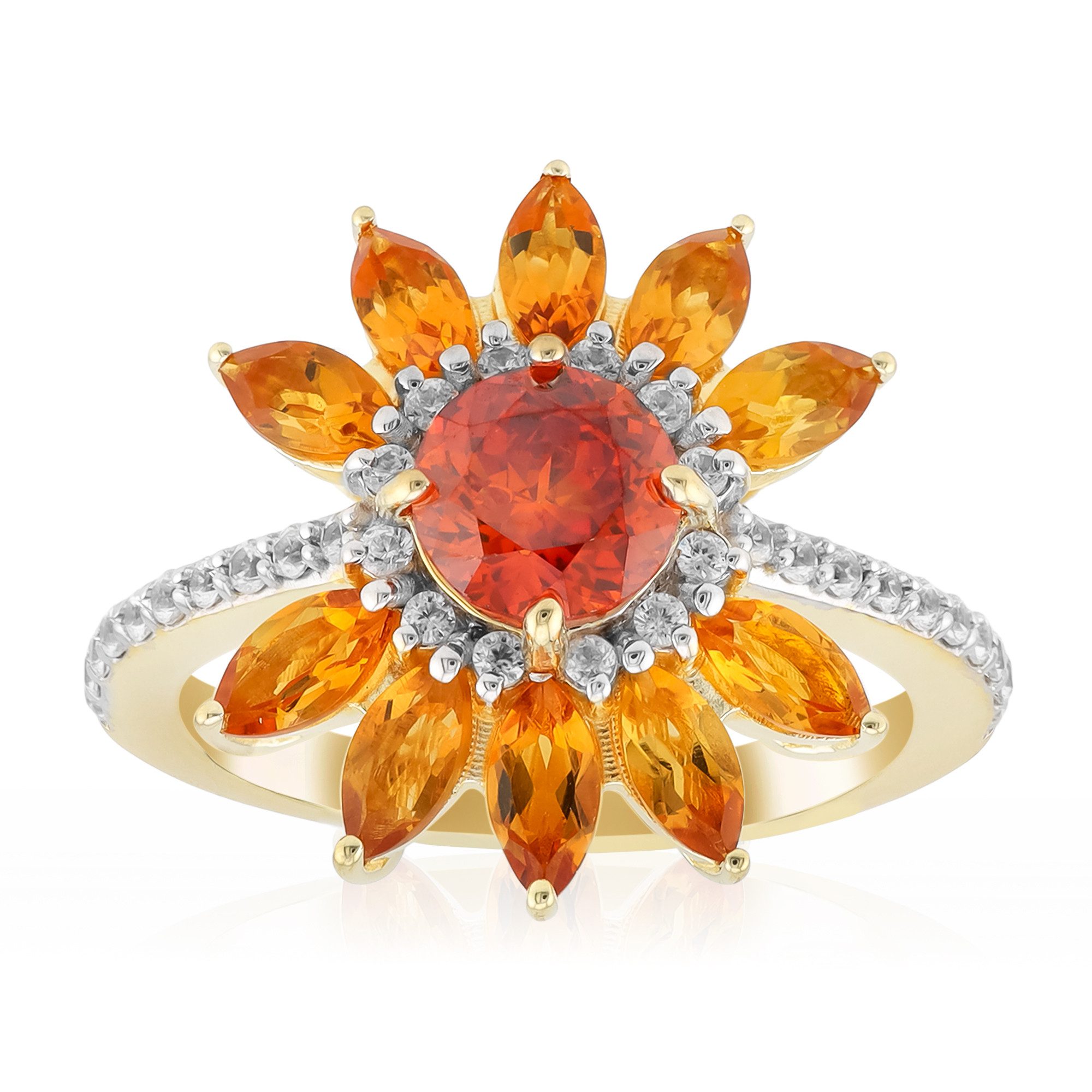 Cavill Silberring Cavill Ring Sterlingsilber 0,927 ct Sphalerit & 1,105 ct Citrin (1-tlg)