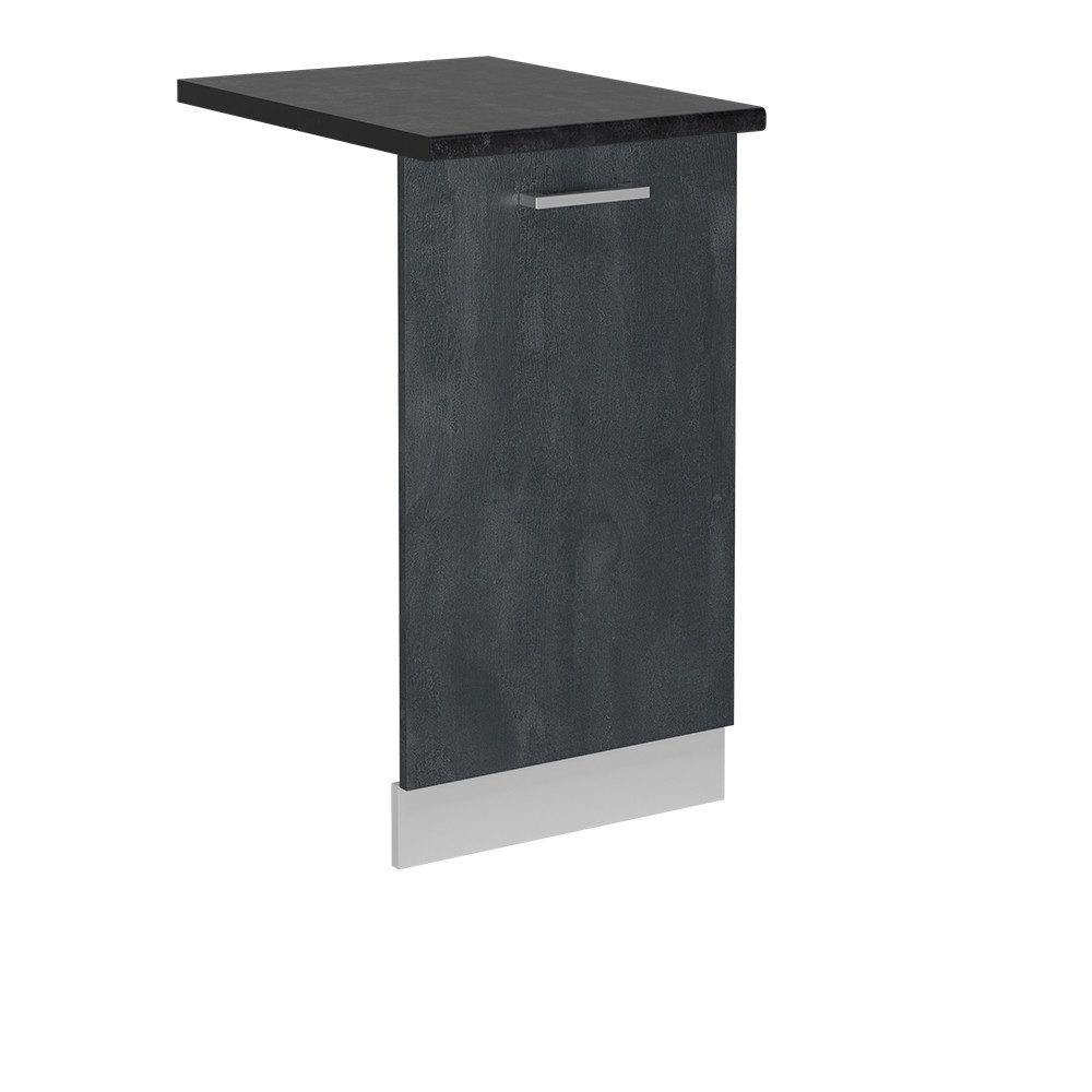 Vicco Frontblende R-Line, Schwarz Beton/Weiß, 45 cm, AP Anthrazit (1 St)