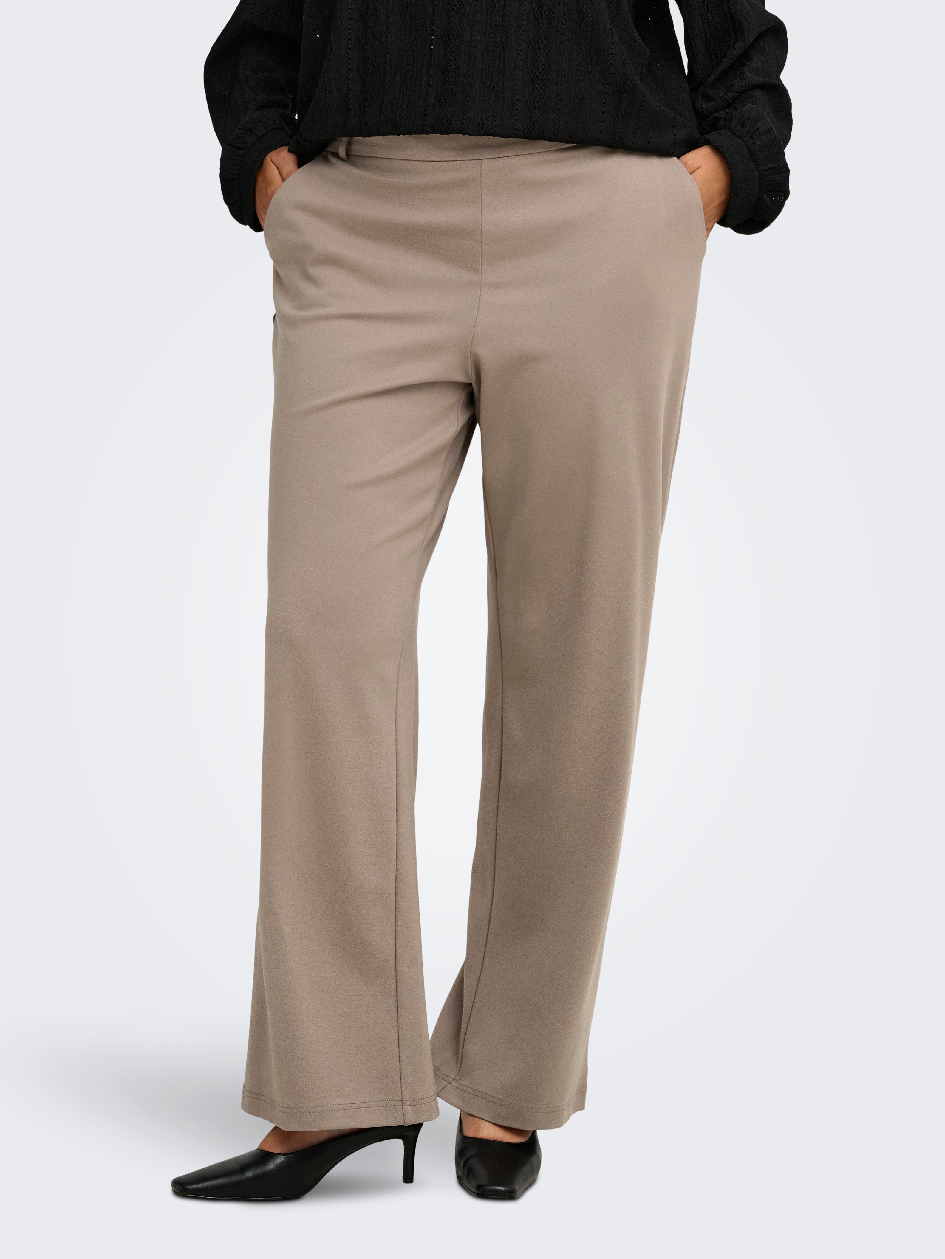 ONLY CARMAKOMA Anzughose CARGOLDTRASH LIFE MW STRAIGHT PANT NOOS Viskosemischung, Regular Waist