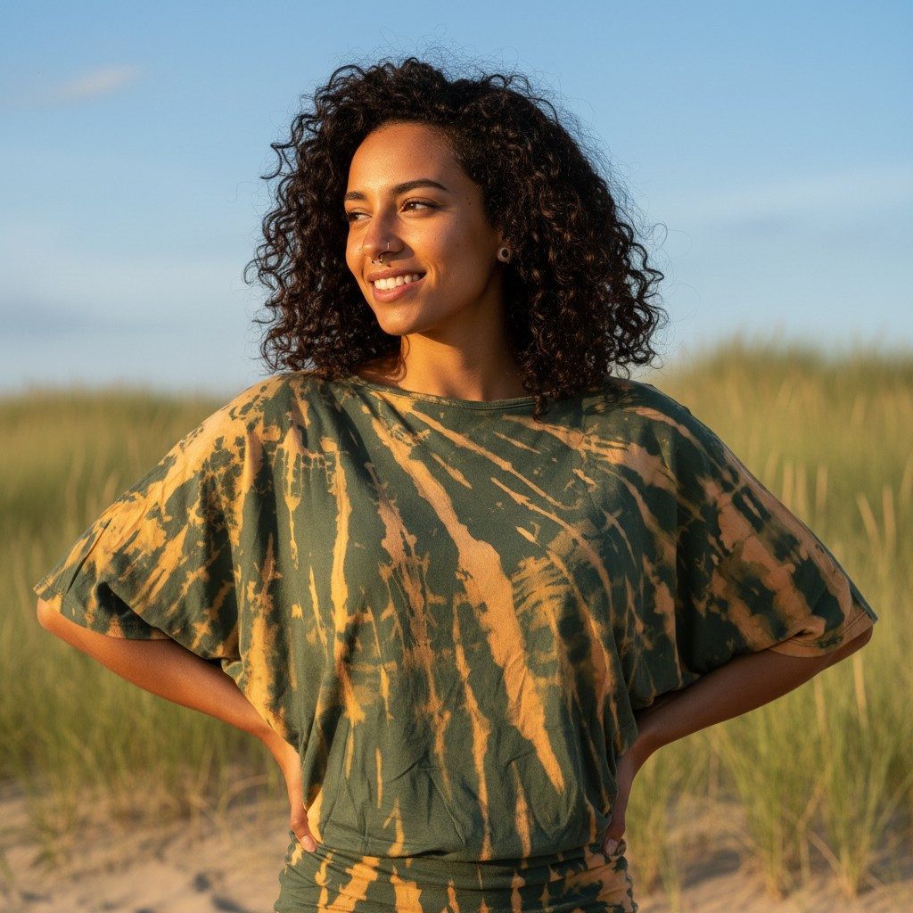 Guru-Shop T-Shirt Batikshirt mit Fledermausärmeln, lockeres.. Festival, Eth günstig online kaufen