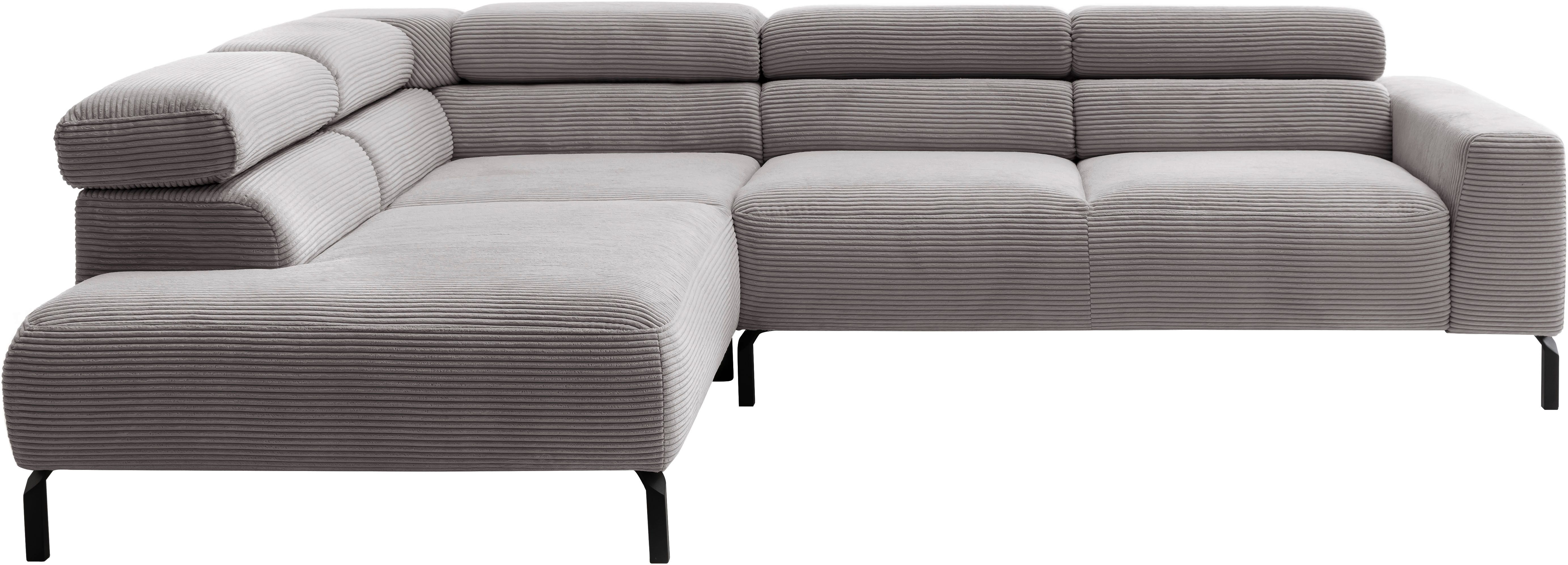 Places of Style Ecksofa "Antonelli, L-Form, inkl. Kopfteilverstellung, Brei günstig online kaufen