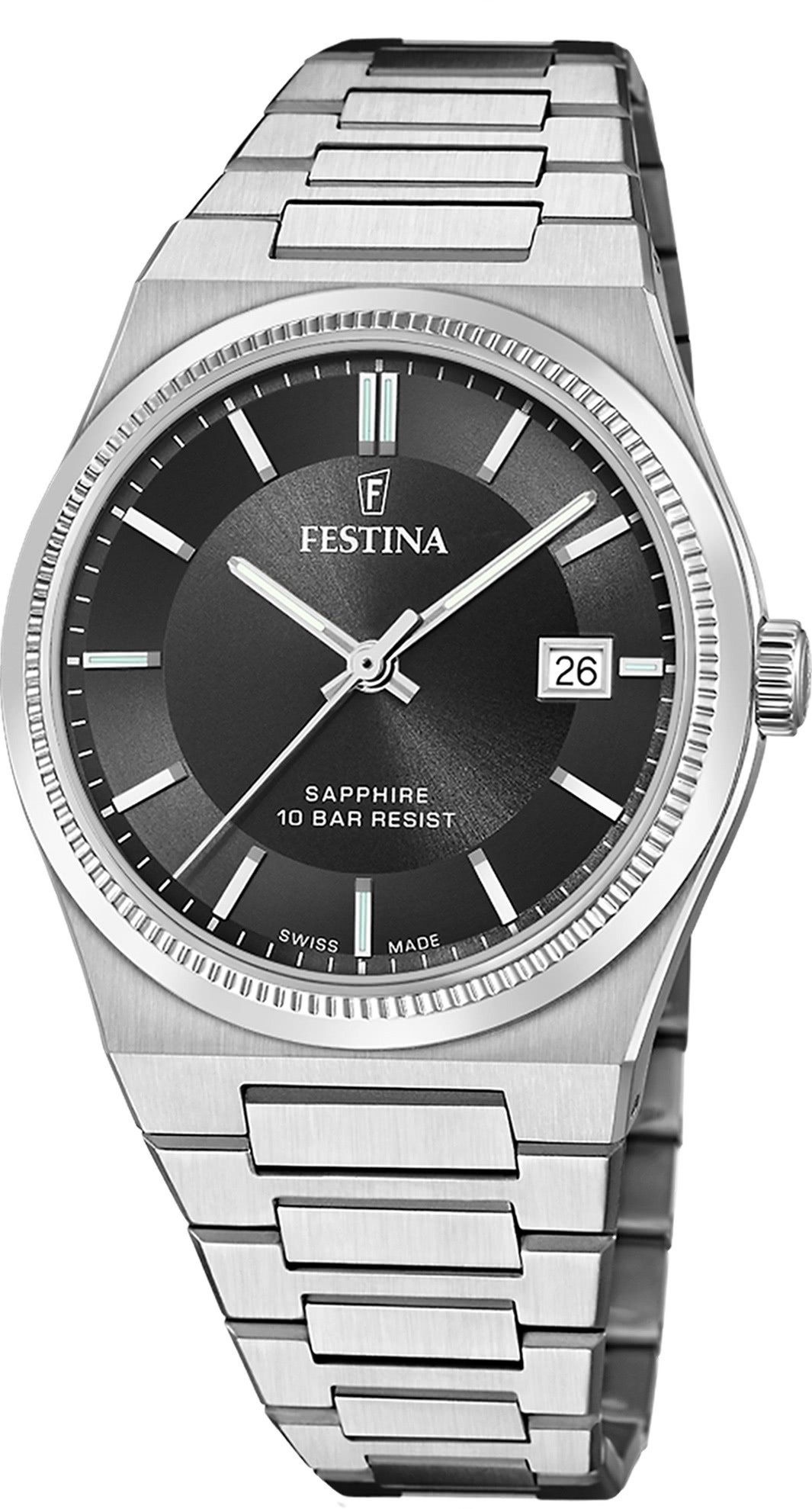 Quarzuhr Festina Herrenuhr Edelstahl silber