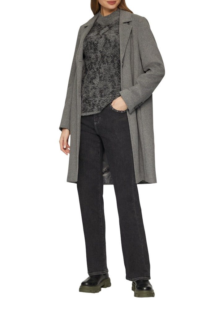 s.Oliver Strandpullover Strickpullover GREY/BLACK günstig online kaufen