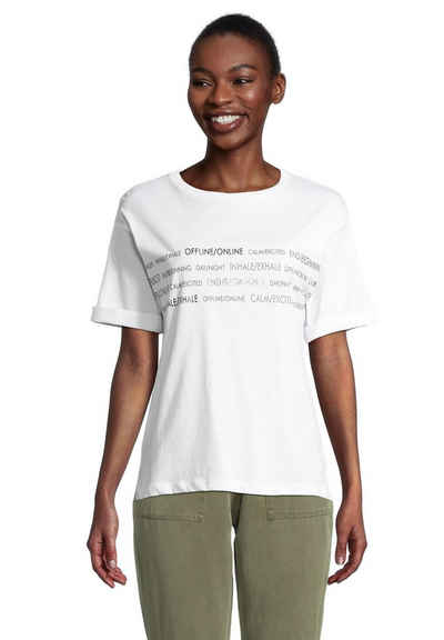 Cartoon T-Shirt »mit Placement« (1-tlg) Foliendruck