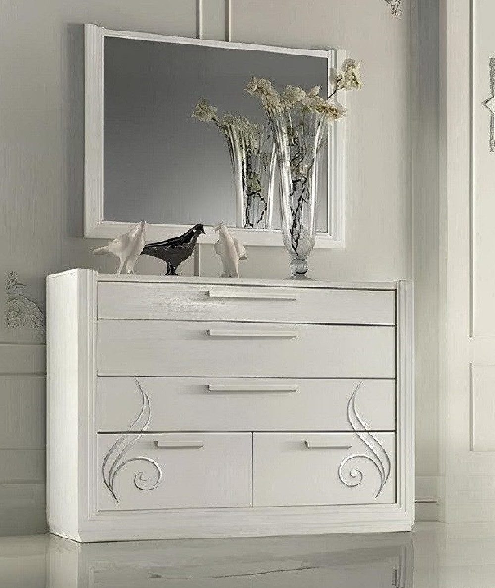 Xlmoebel Kommode Moderne Holzkommode mit italienischem Flair und Spiegel (1 St., Set 2tlg.Kommode + Spiegel), Hergestellt in Europa