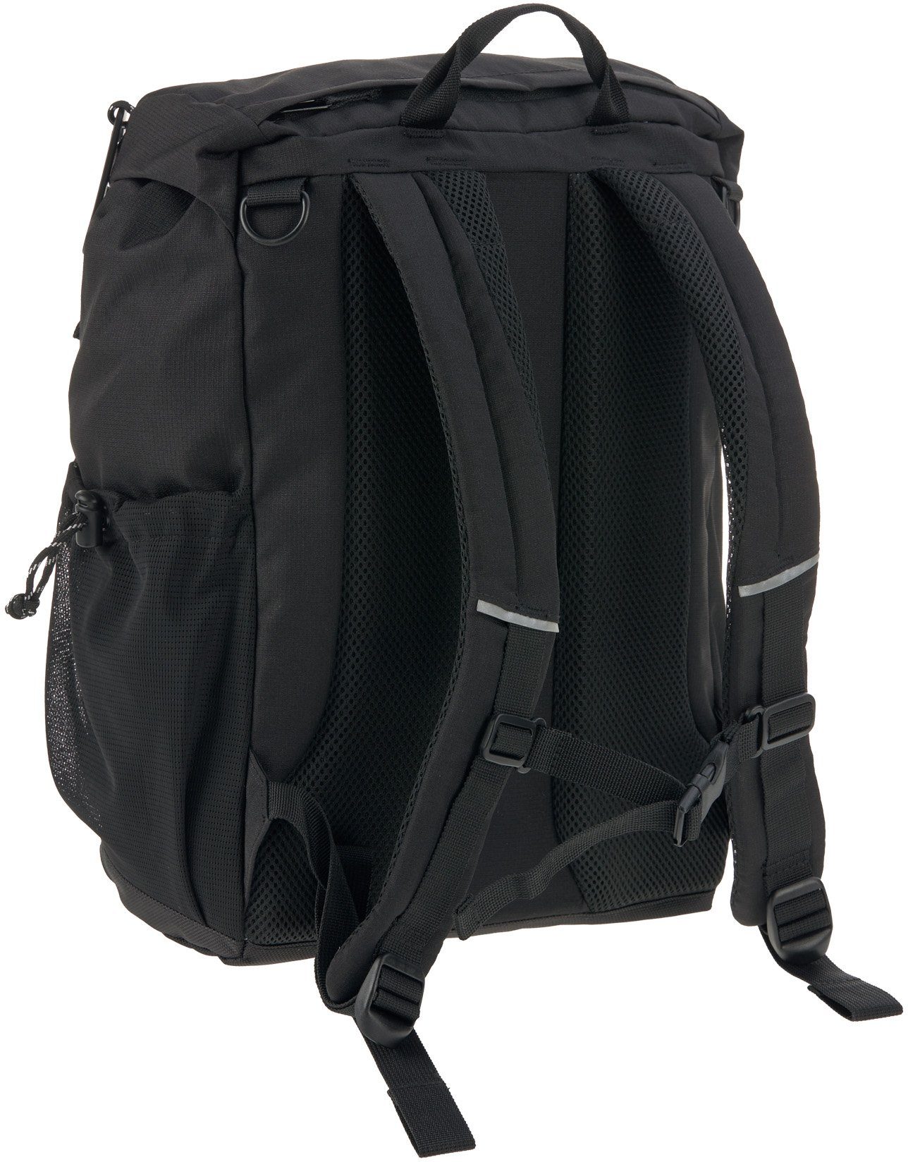 LÄSSIG Wickelrucksack Green Label, Material vegan; aus Teil Outdoor, PETA-approved recyceltem Black, zum