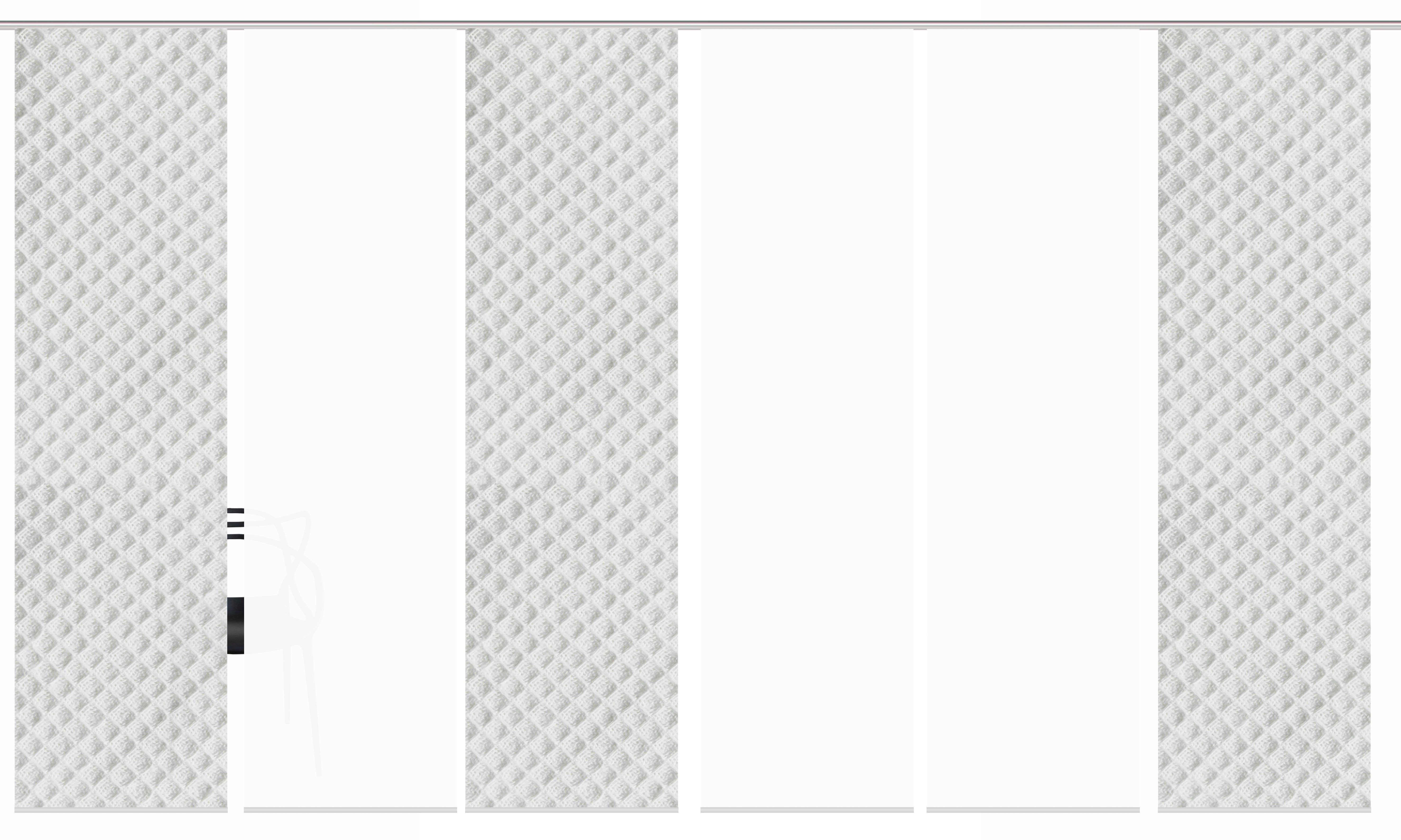 HOME WOHNIDEEN Schiebegardine MARPENT 6er SET (6 St), Paneelwagen, blickdicht, Schiebevorhang Digidruck 6er Set MARPENT