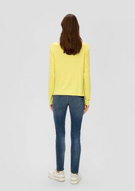 s.Oliver Langarmshirt Longsleeve mit Wickeldetail Knoten, Raffung