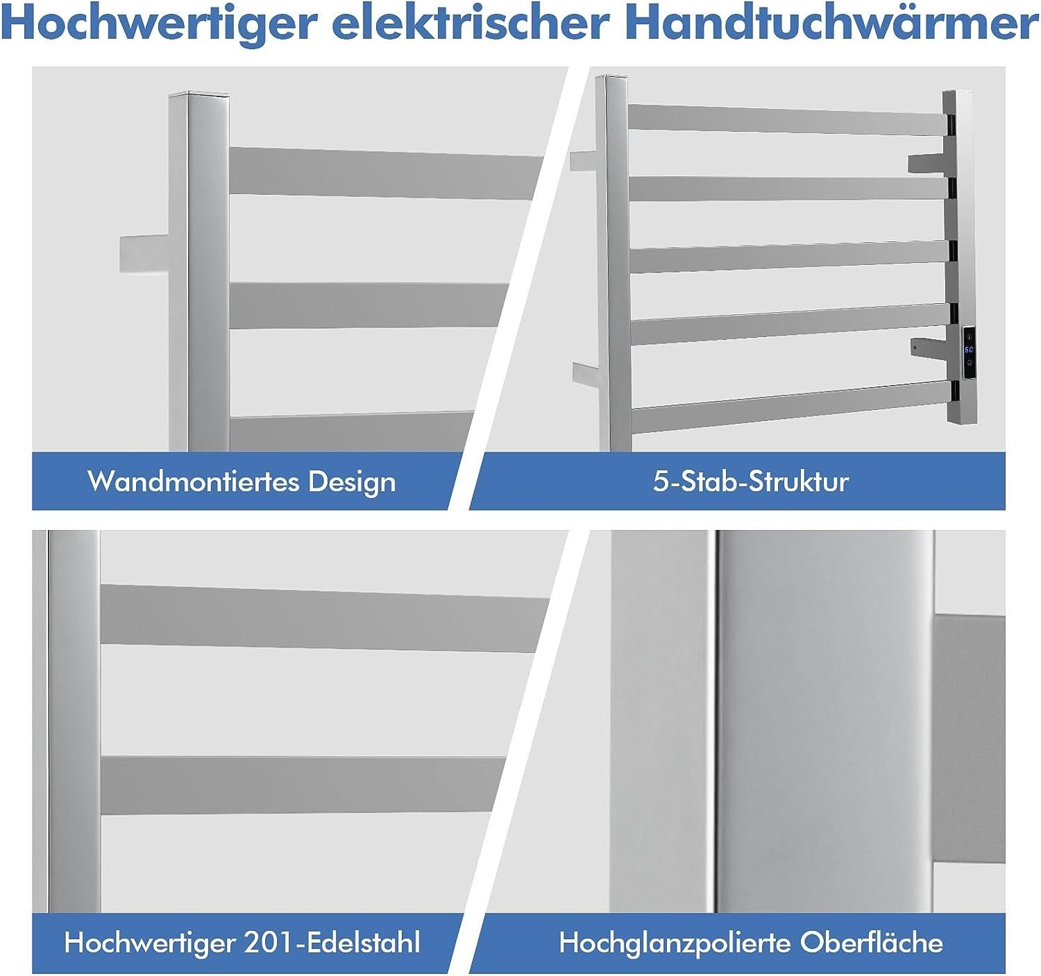 Überhitzungsschutz Timer Badheizkörper, & Elektrischer mit KOMFOTTEU & Thermostat, LED-Touchscreen