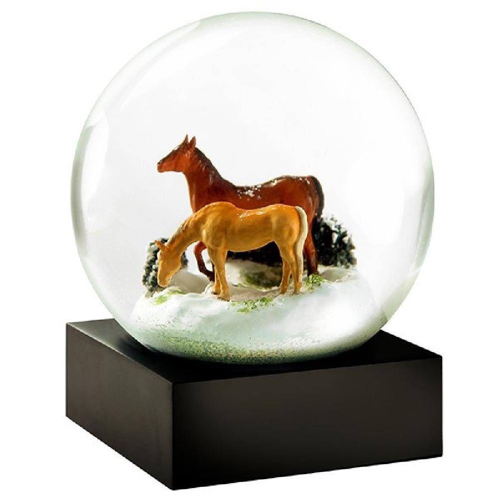 Globes Cool Schneekugel Snow Horses Skulptur