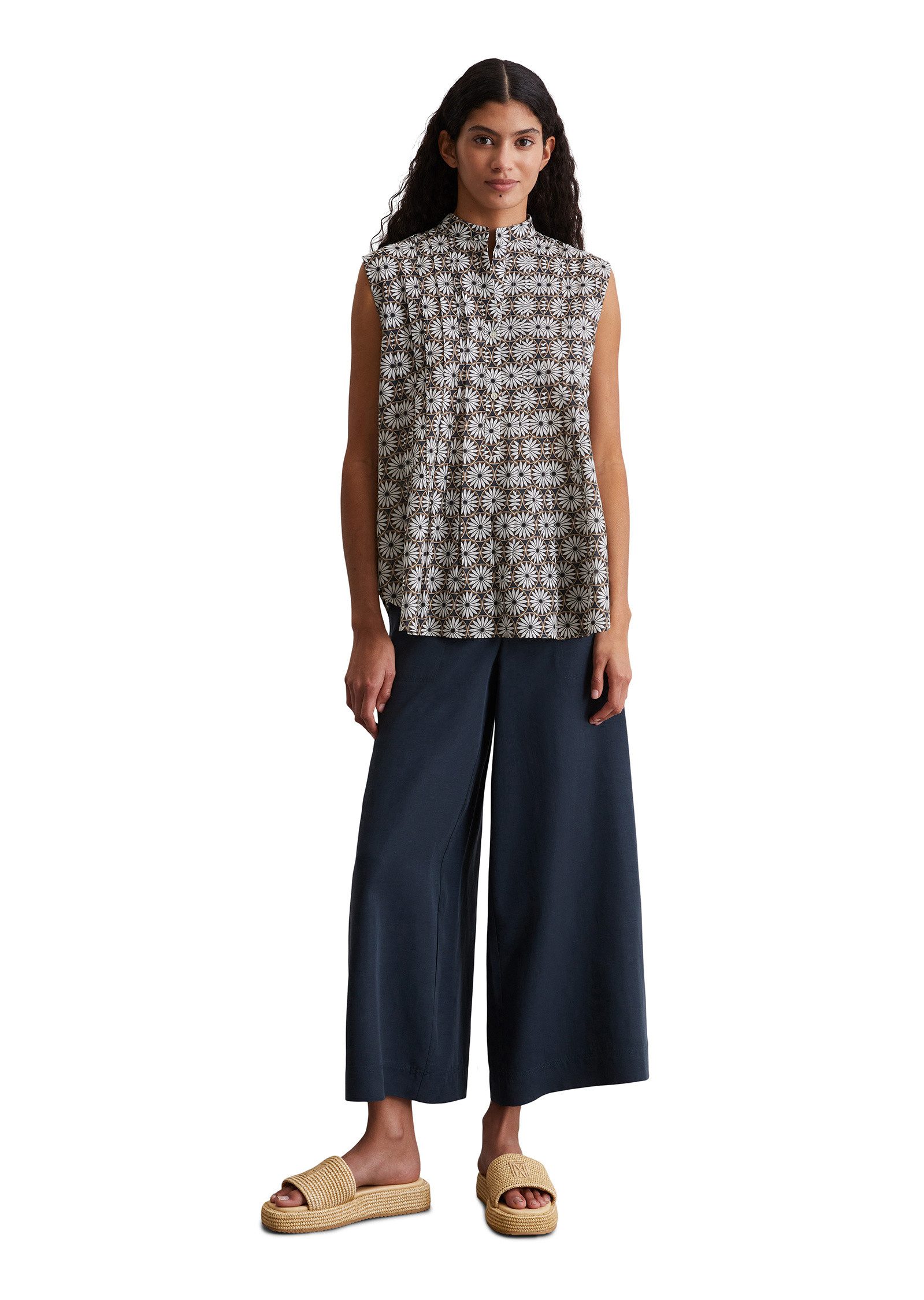 Vertbaudet Ärmellose Umstandsbluse Aus Leichtem Voile - Bequeme Schwangerschaftsbluse Mit V-Ausschnitt