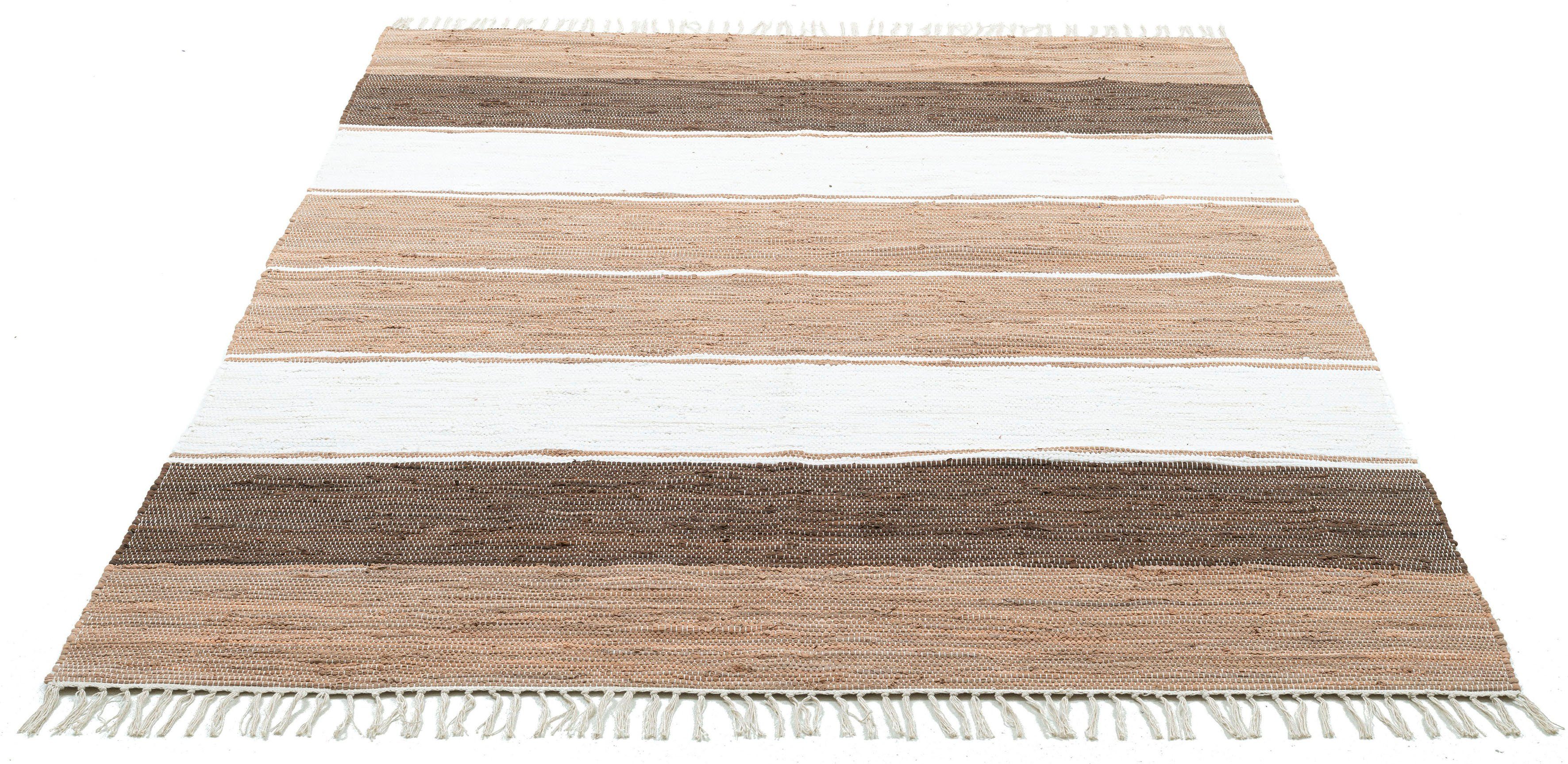 THEKO Teppich Stripe Cotton, rechteckig, Höhe: günstig online kaufen