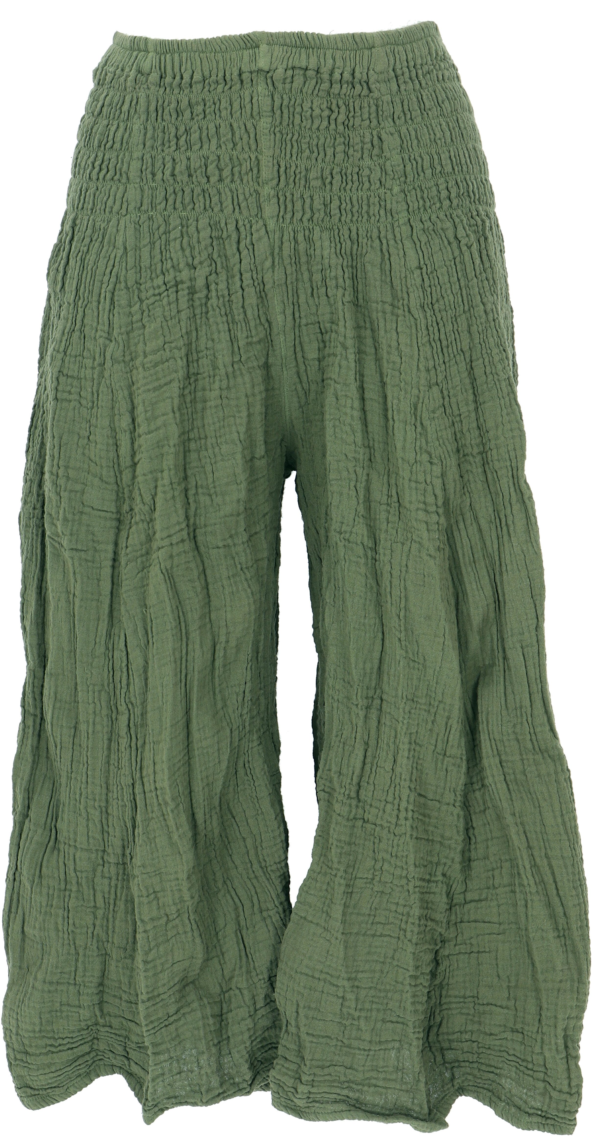 Guru-Shop Relaxhose Bequeme 3/4 Musselin Palazzohose, günstig online kaufen