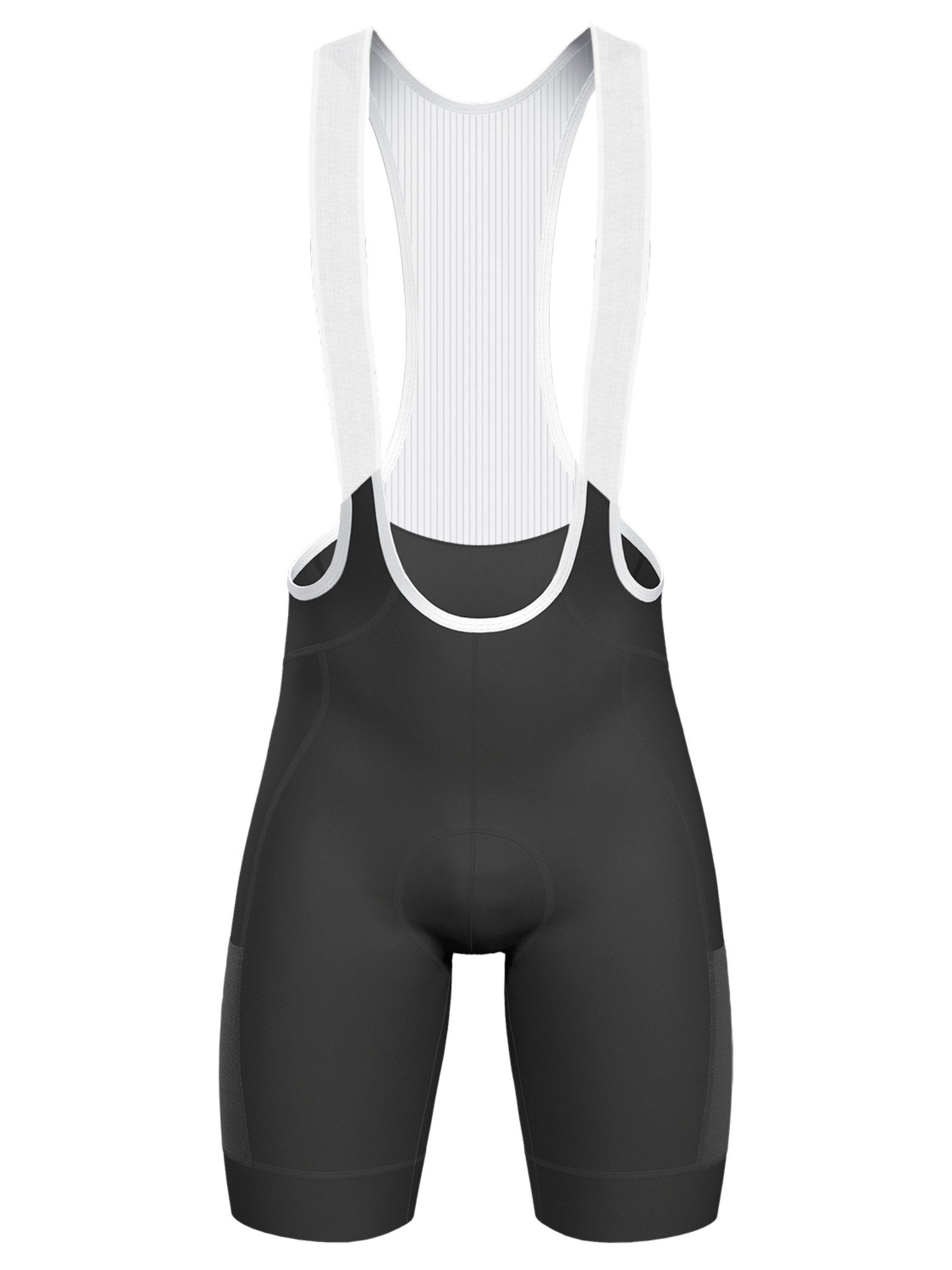 Wulibike Radhose Herren, Muskelunterstützend 3D-Sitzpolster 3 Taschen (1-tlg) atmungsaktive Mesh-Hosenträger, reflektierende Sicherheitsdetails