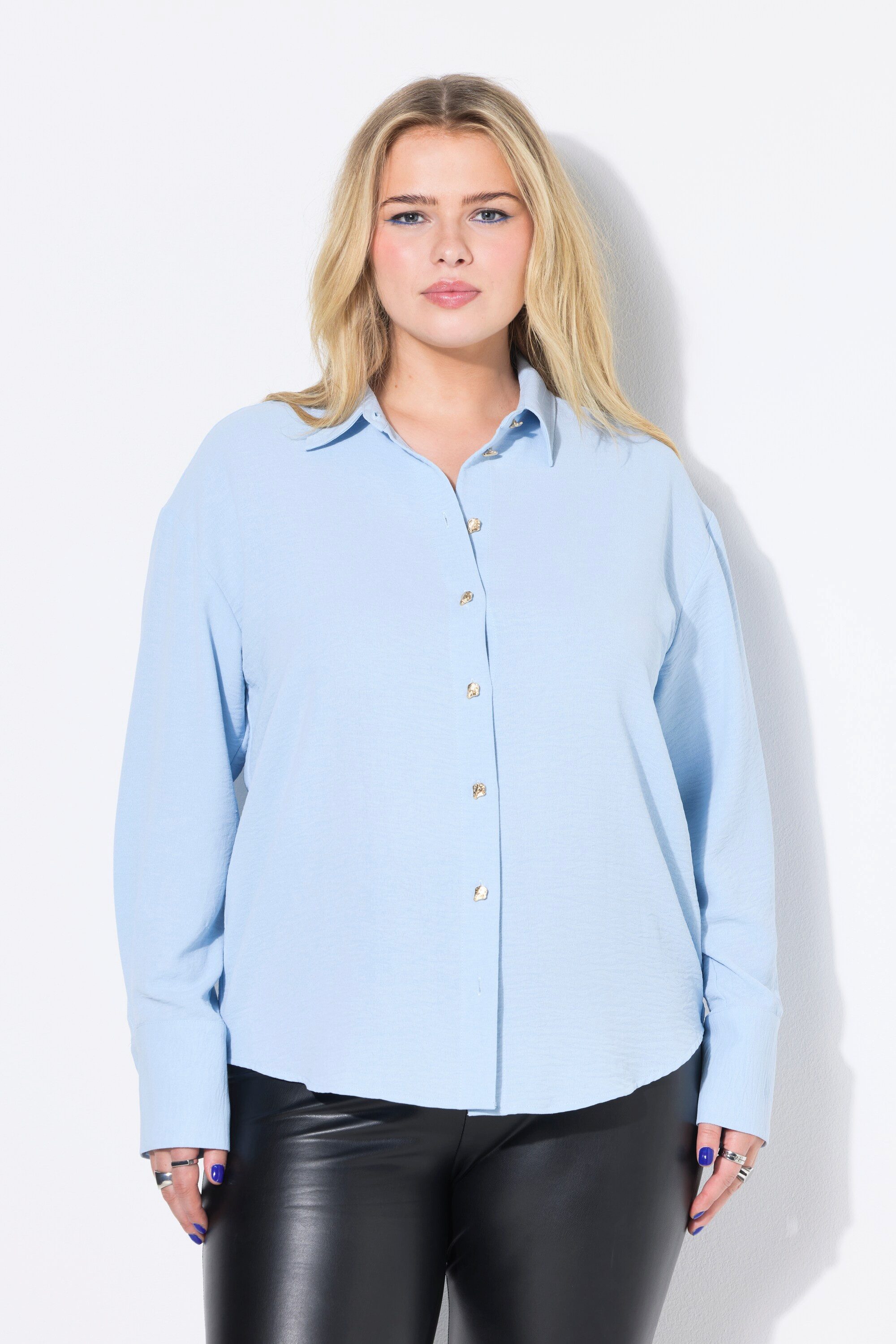 Studio Untold Hemdbluse Hemdbluse oversized Schmuckknöpfe günstig online kaufen