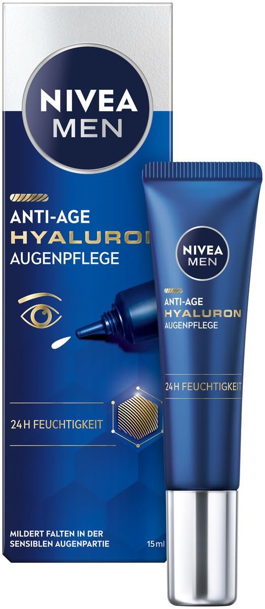 NIVEA Anti-Aging-Augencreme NIVEA MEN Anti Age Hyaluron Augencreme 1-tlg., Anti-Age mehr