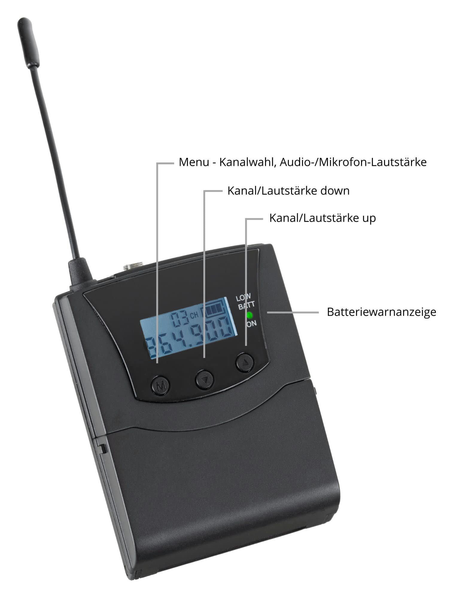 Beatfoxx Silent Guide V2 Ensemble 4 und aus Personen, System 1 für Gruppen Funk-Kopfhörer Set 4 Sender) bestehend UHF-Technik, bis Empfängern (Tourguide Set