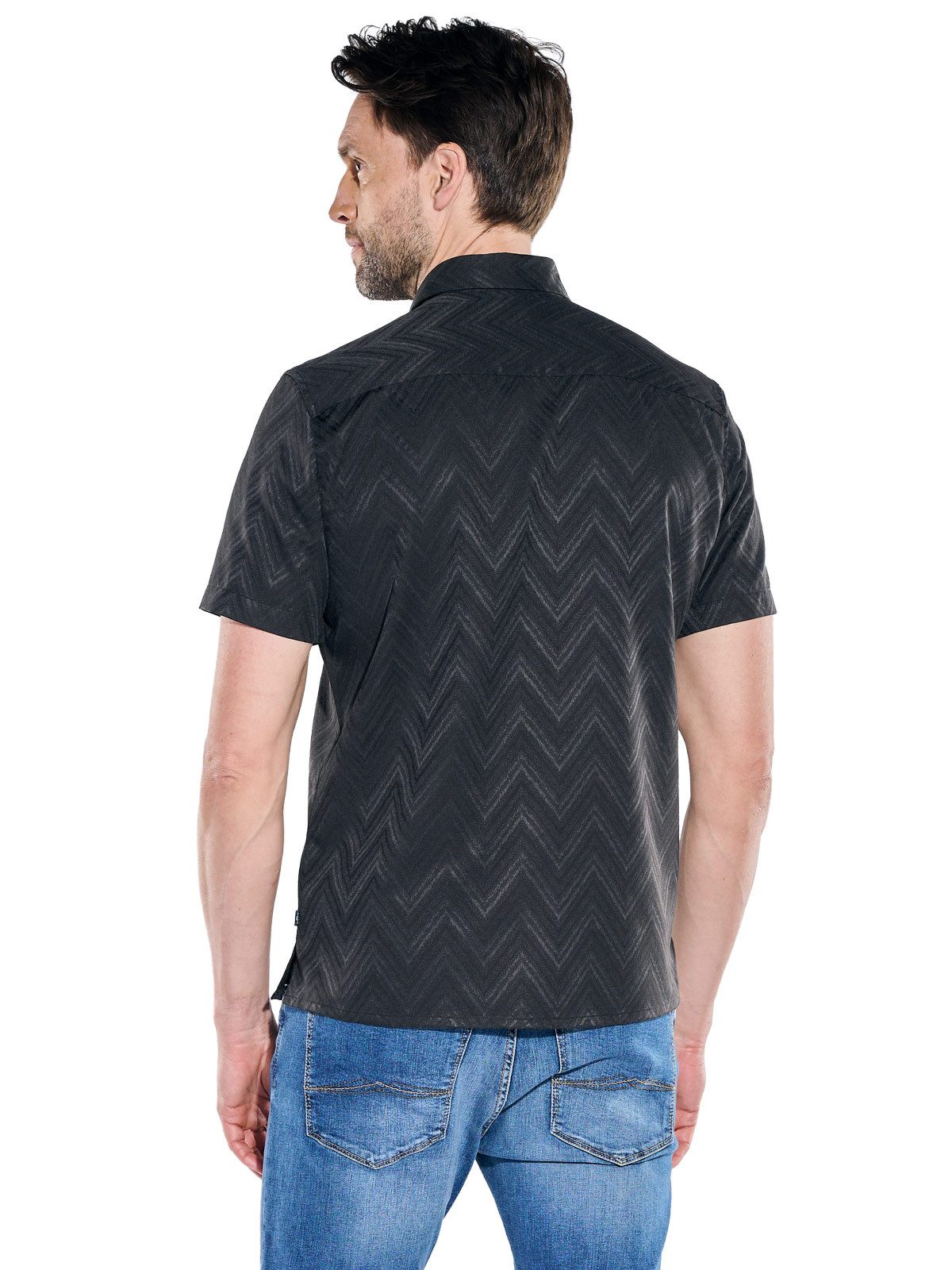 Engbers Kurzarmhemd Herren Hemd uni, Schwarz