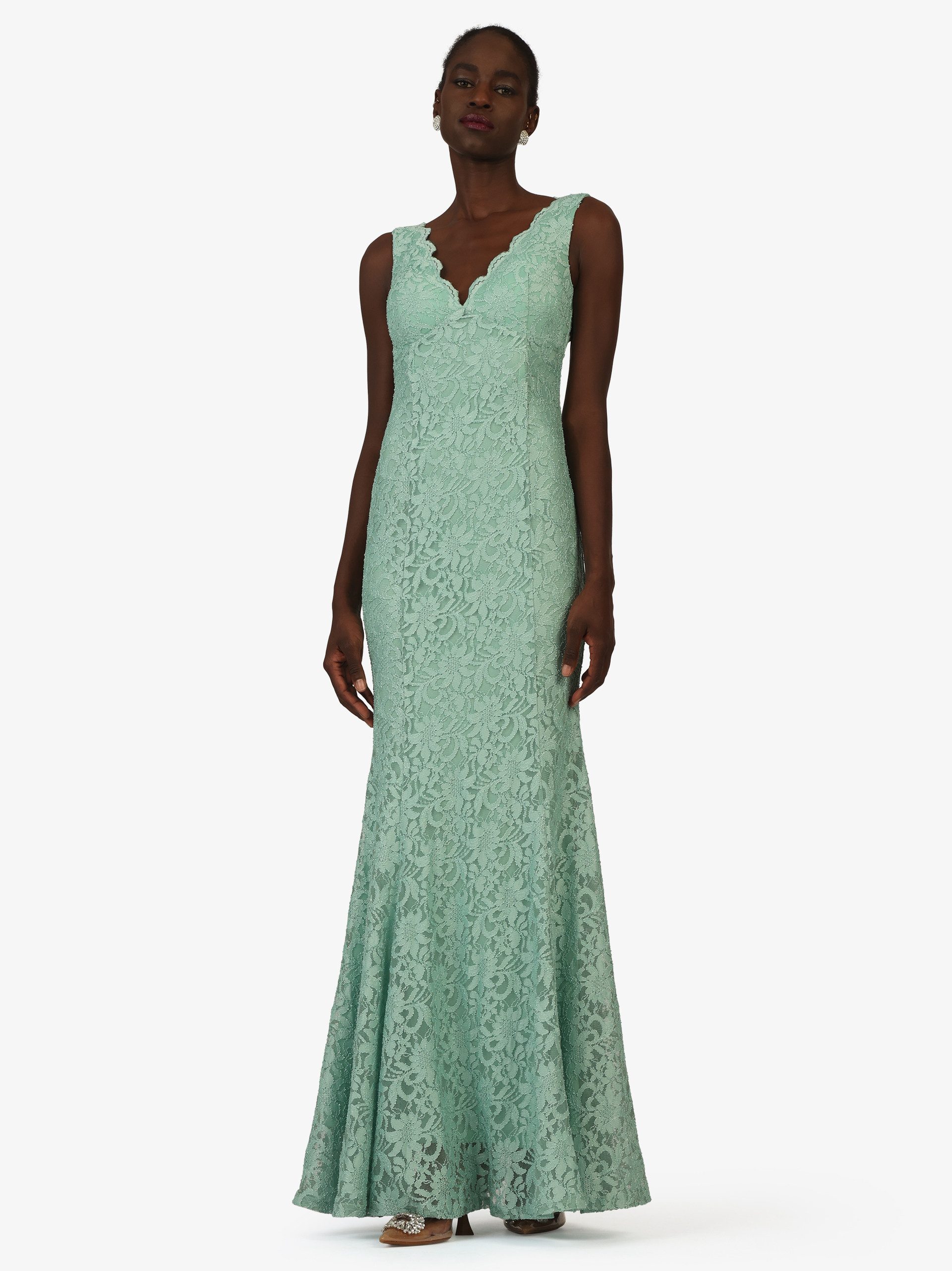 Kraimod Abendkleid mit V-Ausschnitt