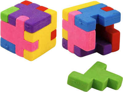 Henbrandt Radiergummi Puzzle Kinder Gummi Würfel ca. 2.7cm, ideal als Mitbringsel für Partys