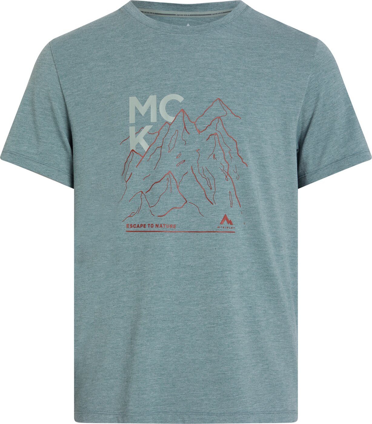 McKINLEY T-Shirt He.-T-Shirt Nata M MELANGE/GREEN DARK