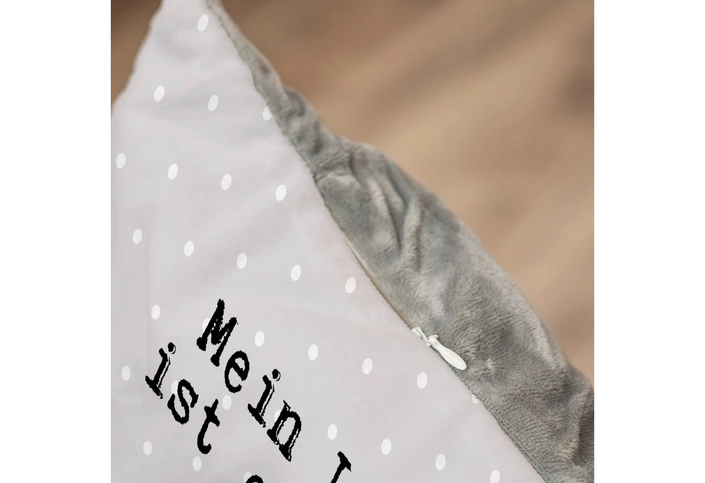 Thumbnail - Mr. & Mrs. Panda Tierbett Kleinpudel Lebensretter - Grau Pastell - Geschenk, Liegeplatz, Schenk, Modernes Design