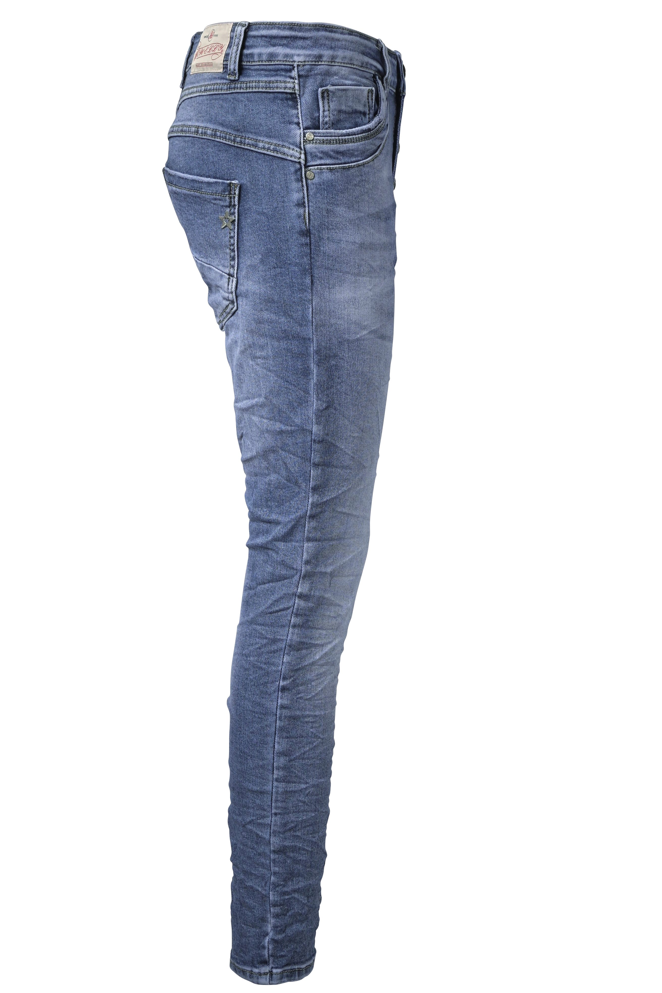 Jewelly Regular-fit-Jeans Stretch Jeans Five-Pocket im günstig online kaufen