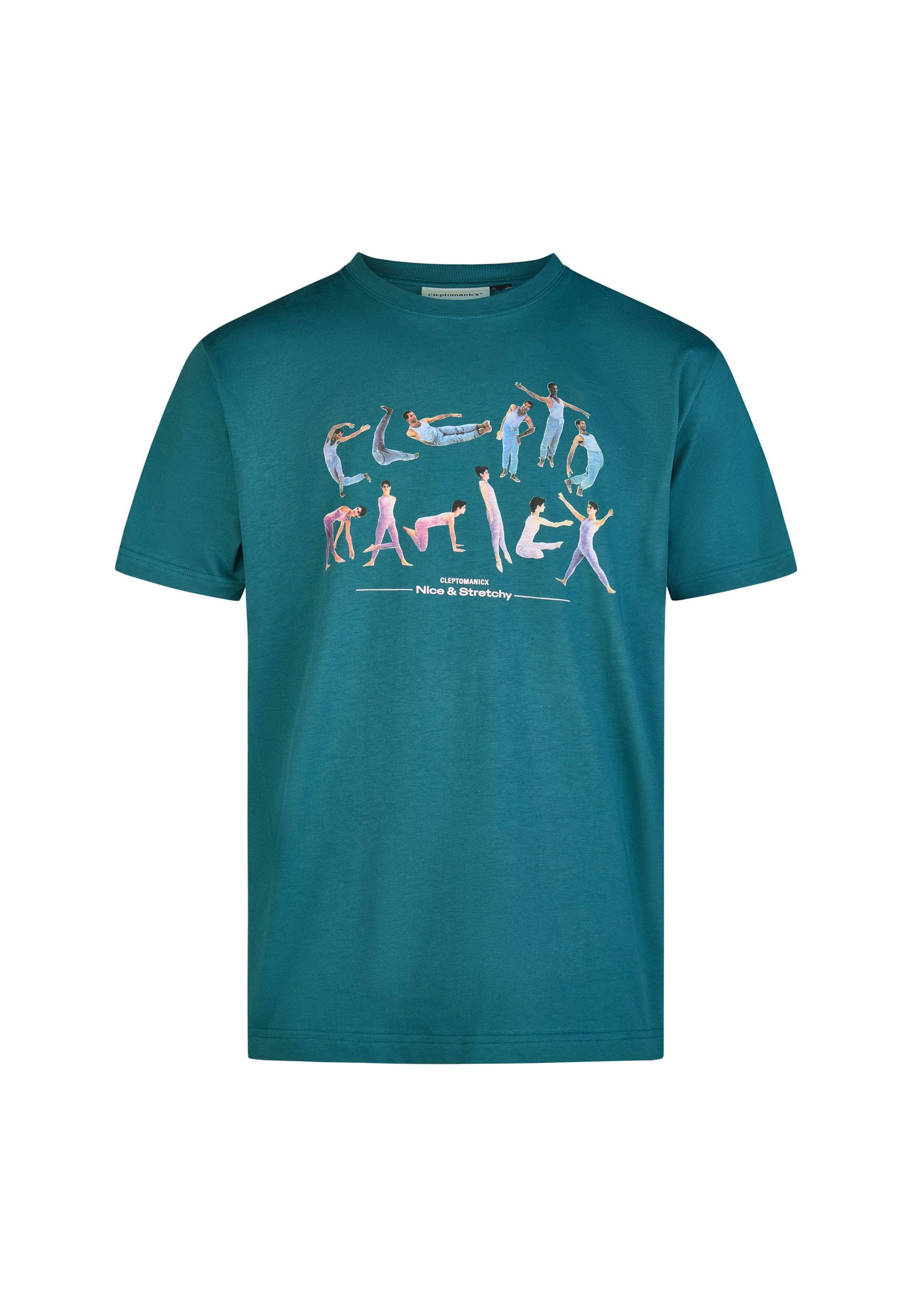 Cleptomanicx T-Shirt Stretchy mit großem Frontprint