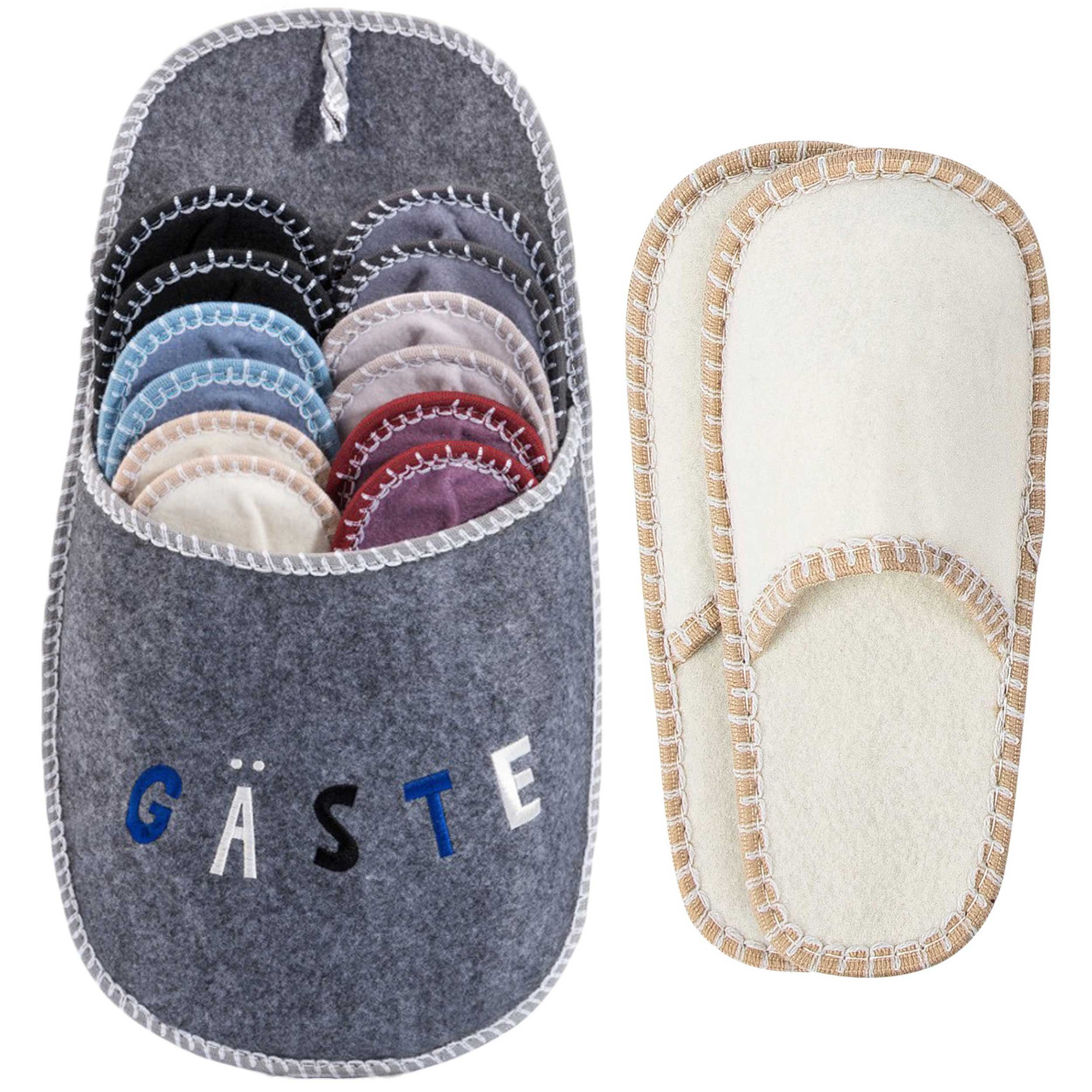 ONVAYA ABS Gästehausschuhe Gast 6er Set, Gästepantoffel, Hausschuhe Pantoffel