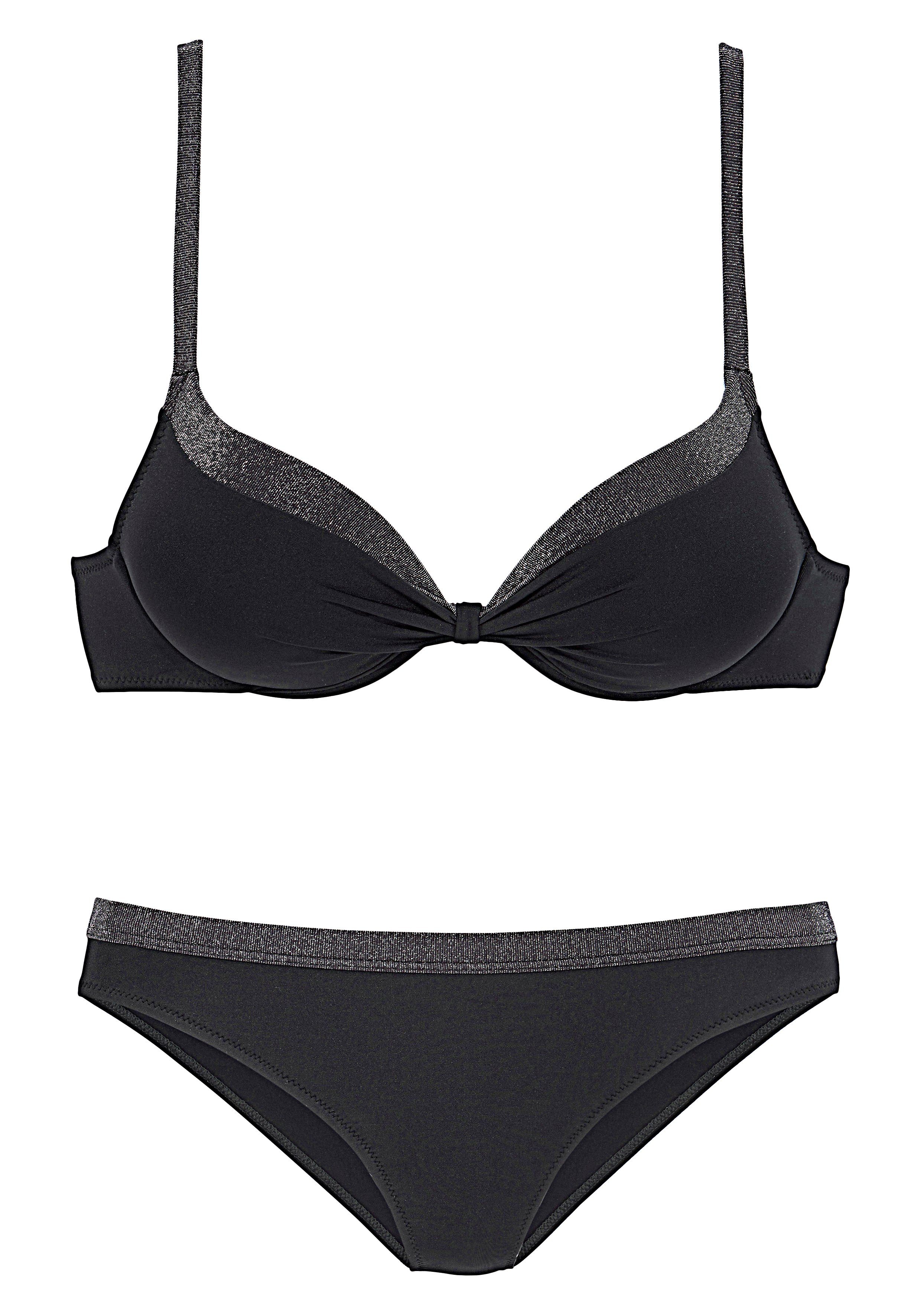 JETTE Push-Up-Bikini mit glitzernden Einsätzen günstig online kaufen