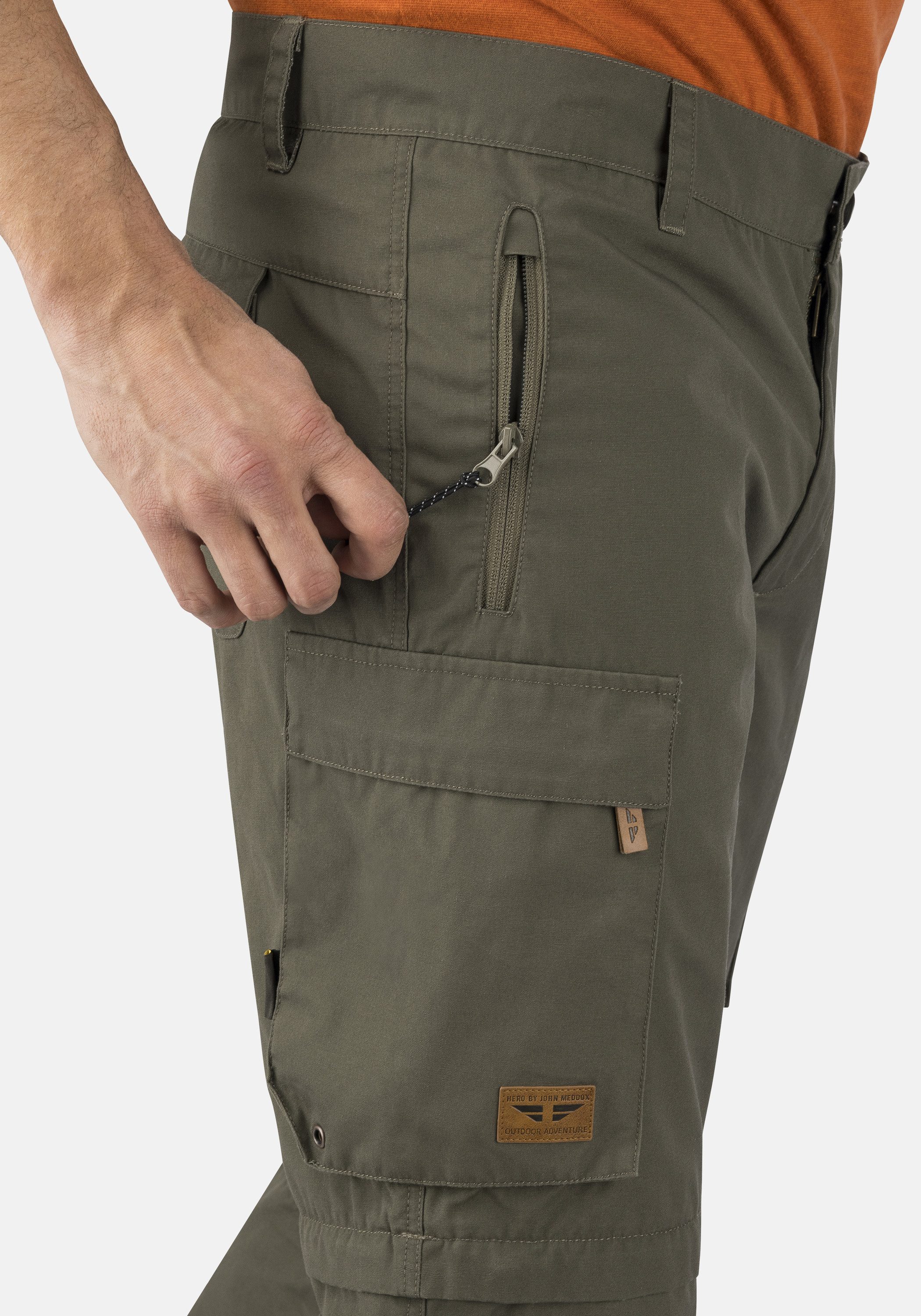 HERO by John Medoox Cargohose Canvas Cargohose Cargo Hose Outdoorhose Casual Twill für Herren