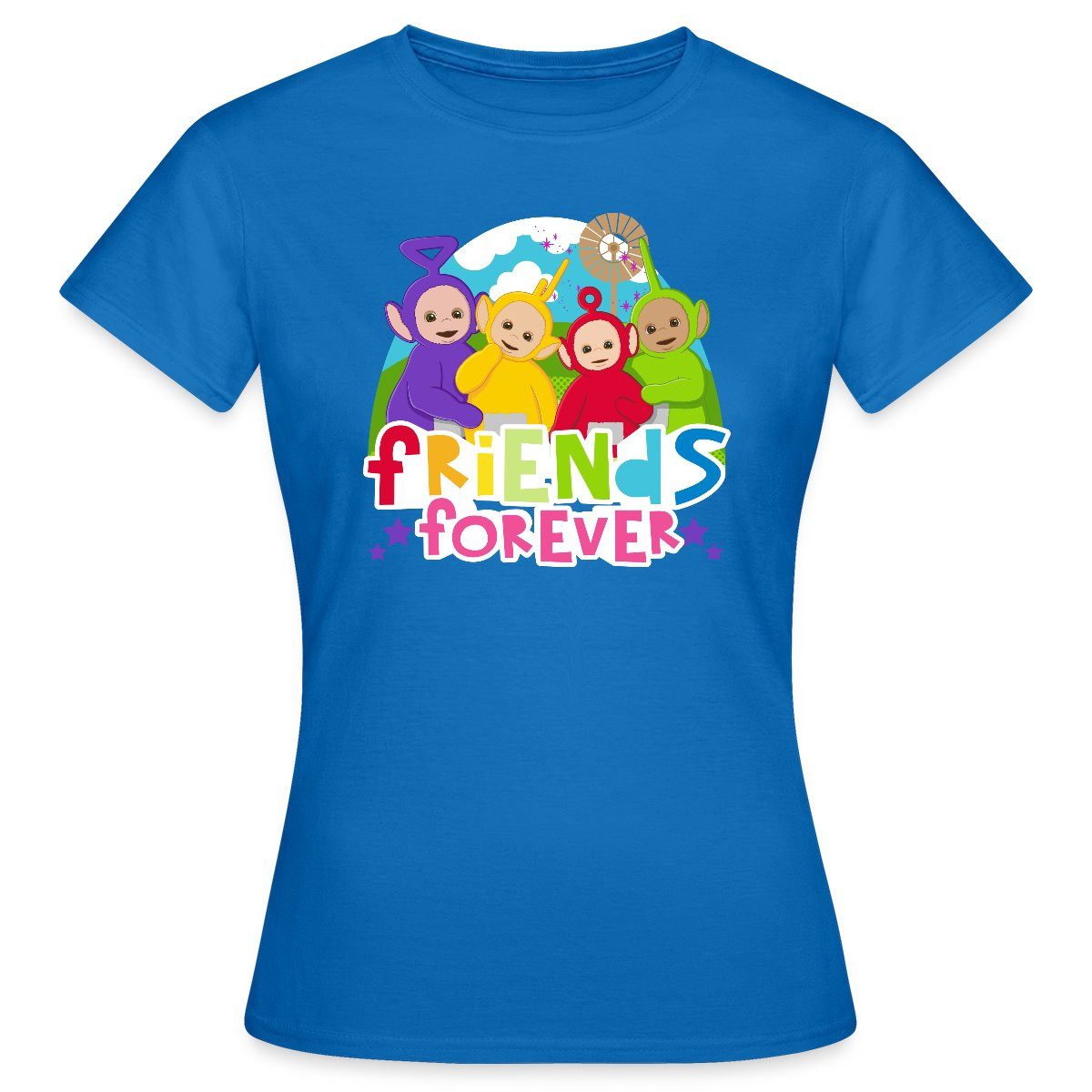 Spreadshirt T-Shirt Teletubbies Friends Forever Süßes Design Frauen T-Shirt (1-tlg)