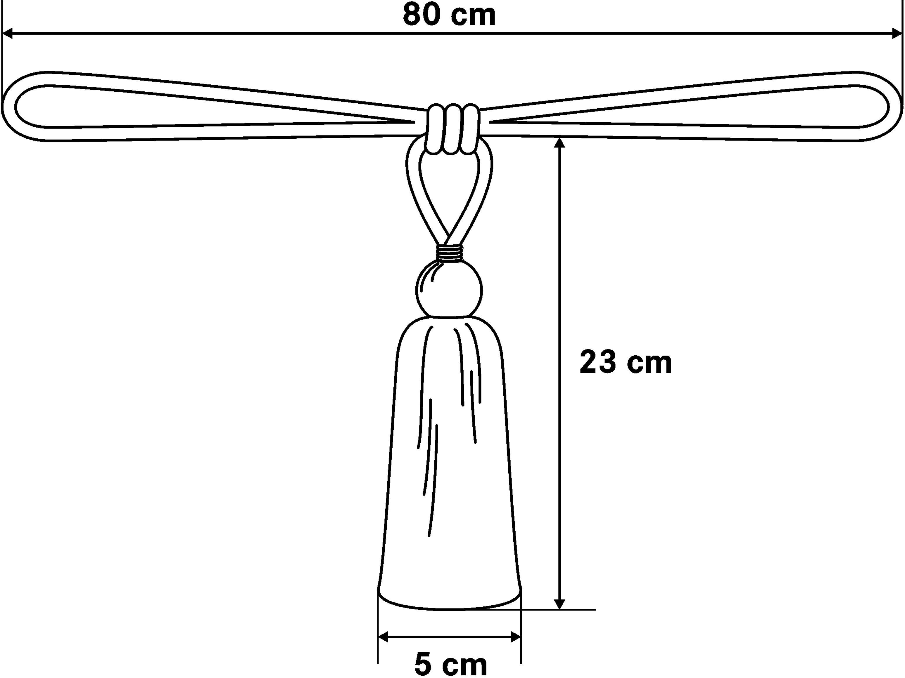 Raffhalter Sanja, Gerster, beige (1-tlg), Gardinen, mit Quaste