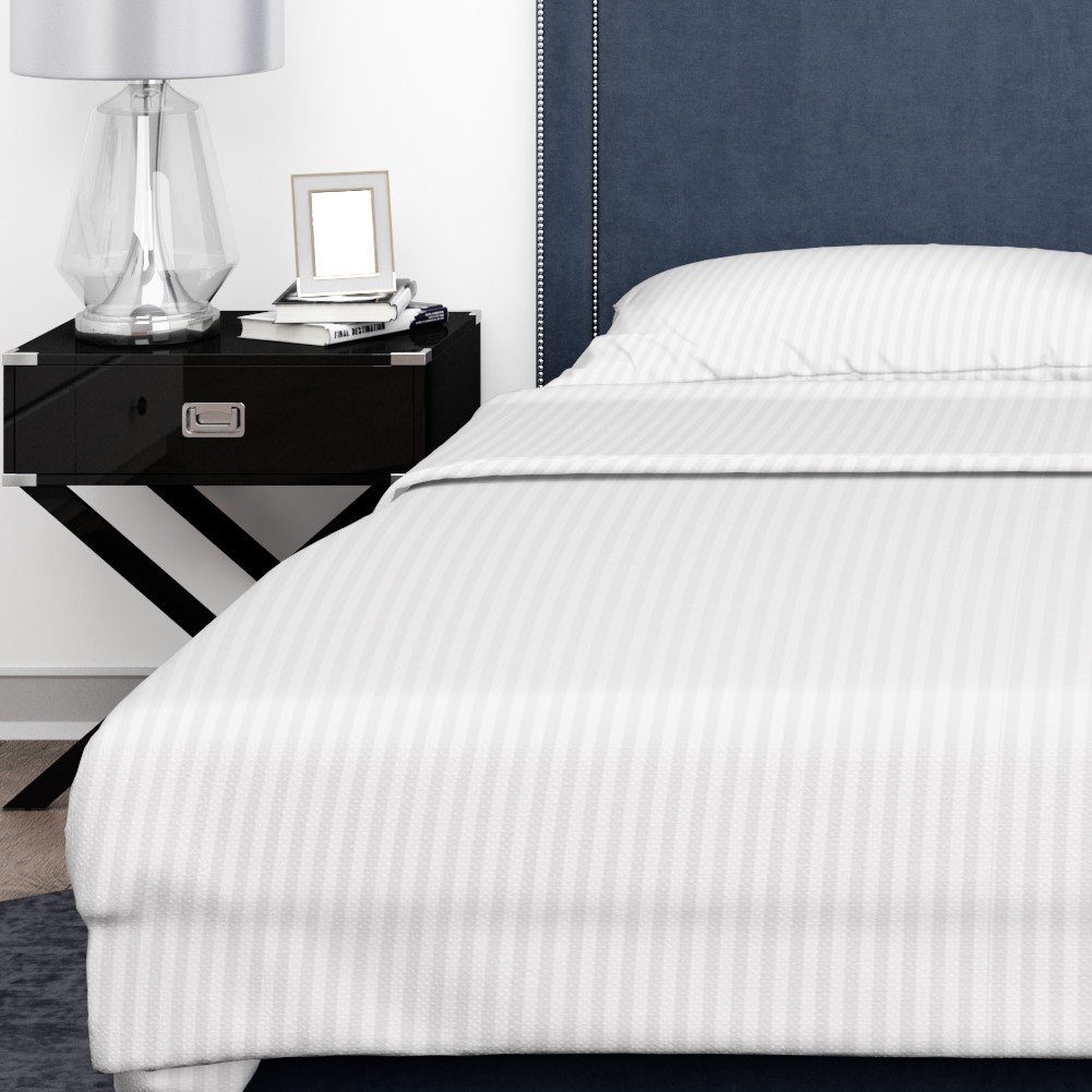Bettbezug Classic, edle weiße Mako Satin Bettwäsche - 100% Baumwolle, Koru  Style, Luxus Bettwäsche in Hotelqualität, edel, besonders weich und glatt