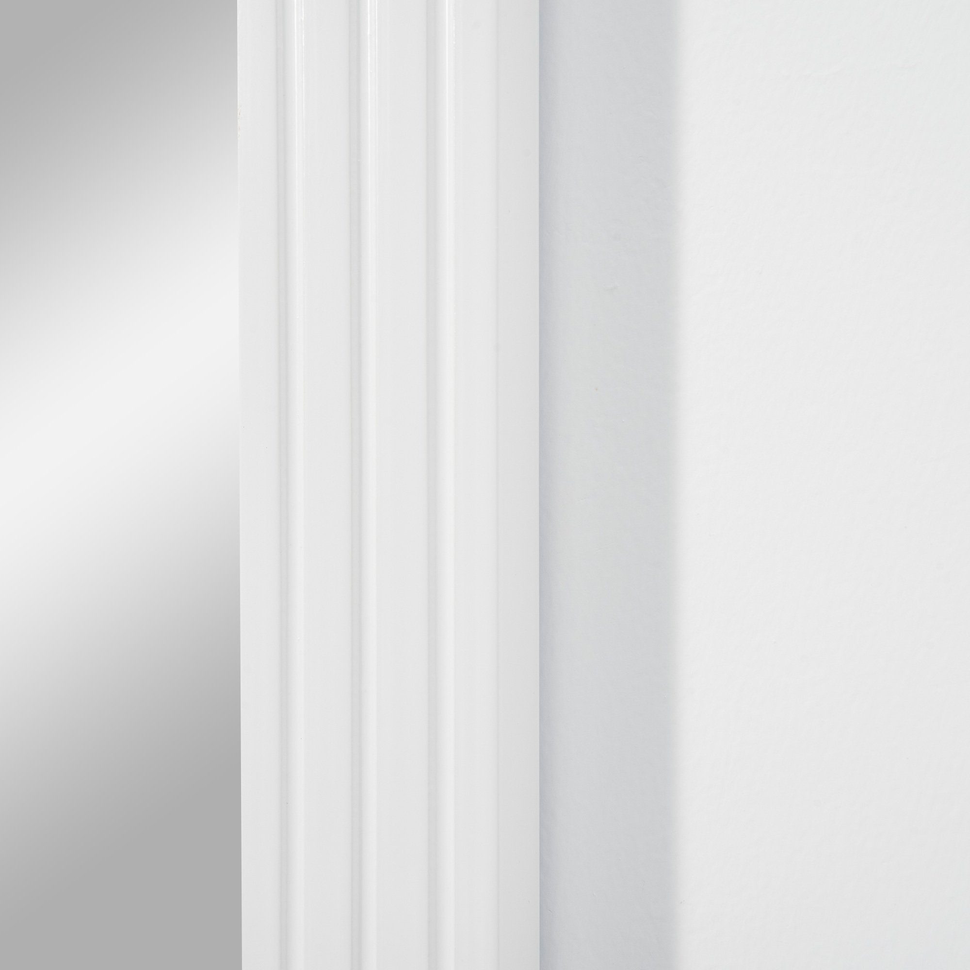 Modernes MDF Spiegel platzsparend (Set, Wandspiegel Badezimmerspiegel), inkl. Glas Weiß Design mit Kleankin Ablage 1-St.,
