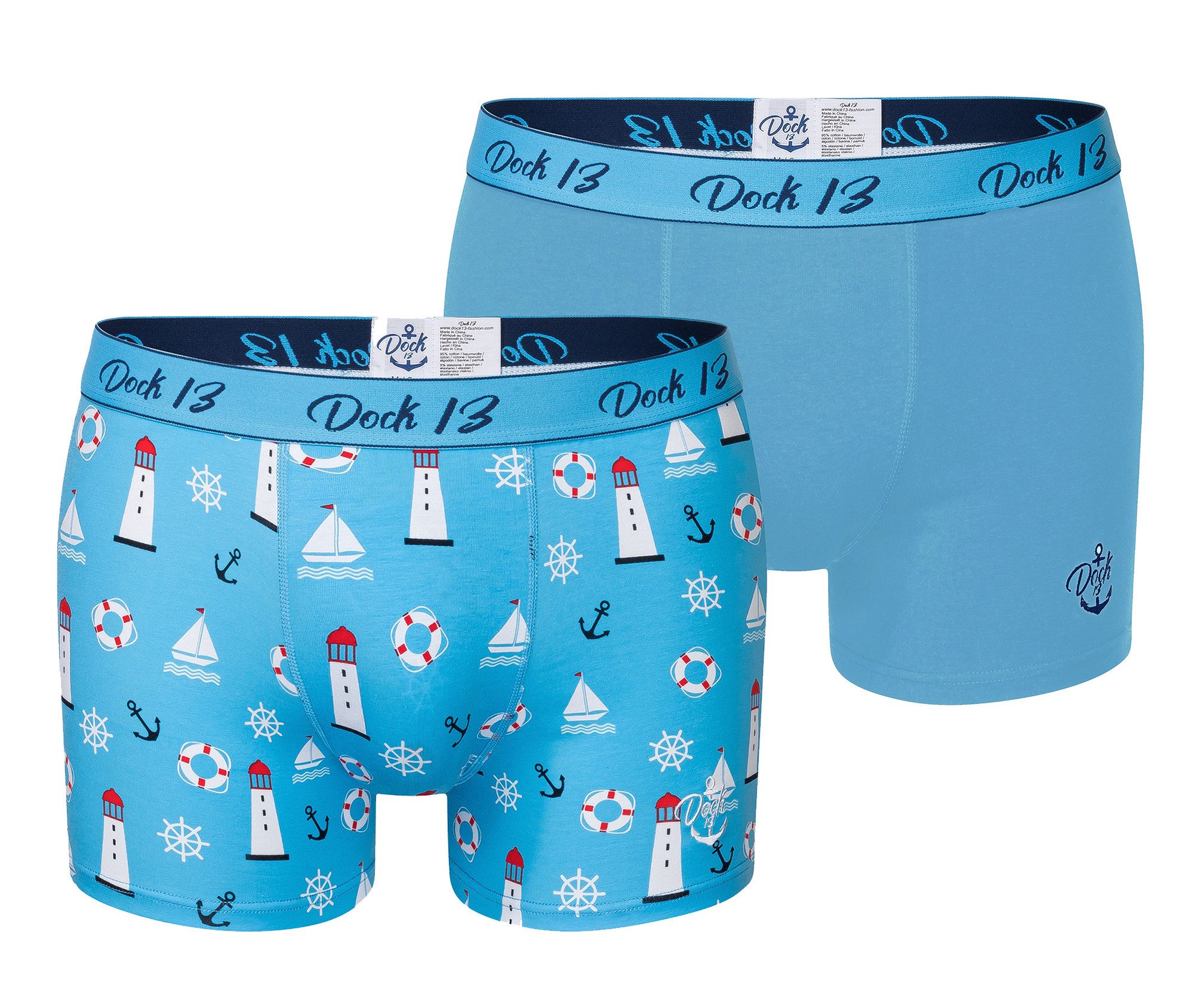 Dock13 Boxershorts Dock13 Herren Boxershorts Maritim günstig online kaufen
