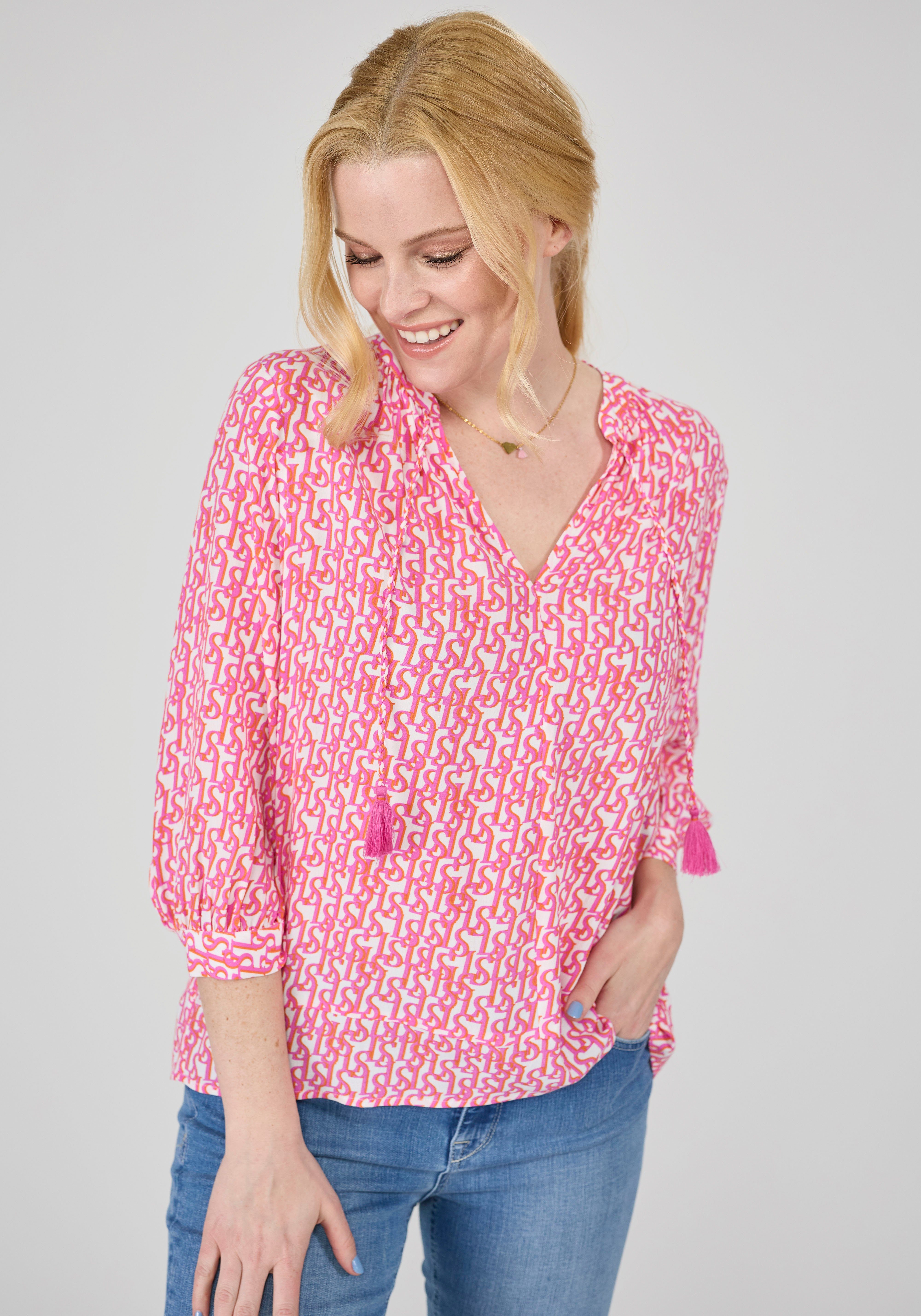 Lieblingsstück Schlupfbluse RosikaL mit Alloverprint, Feminine Bluse mit  allover Print von Lieblingsstück