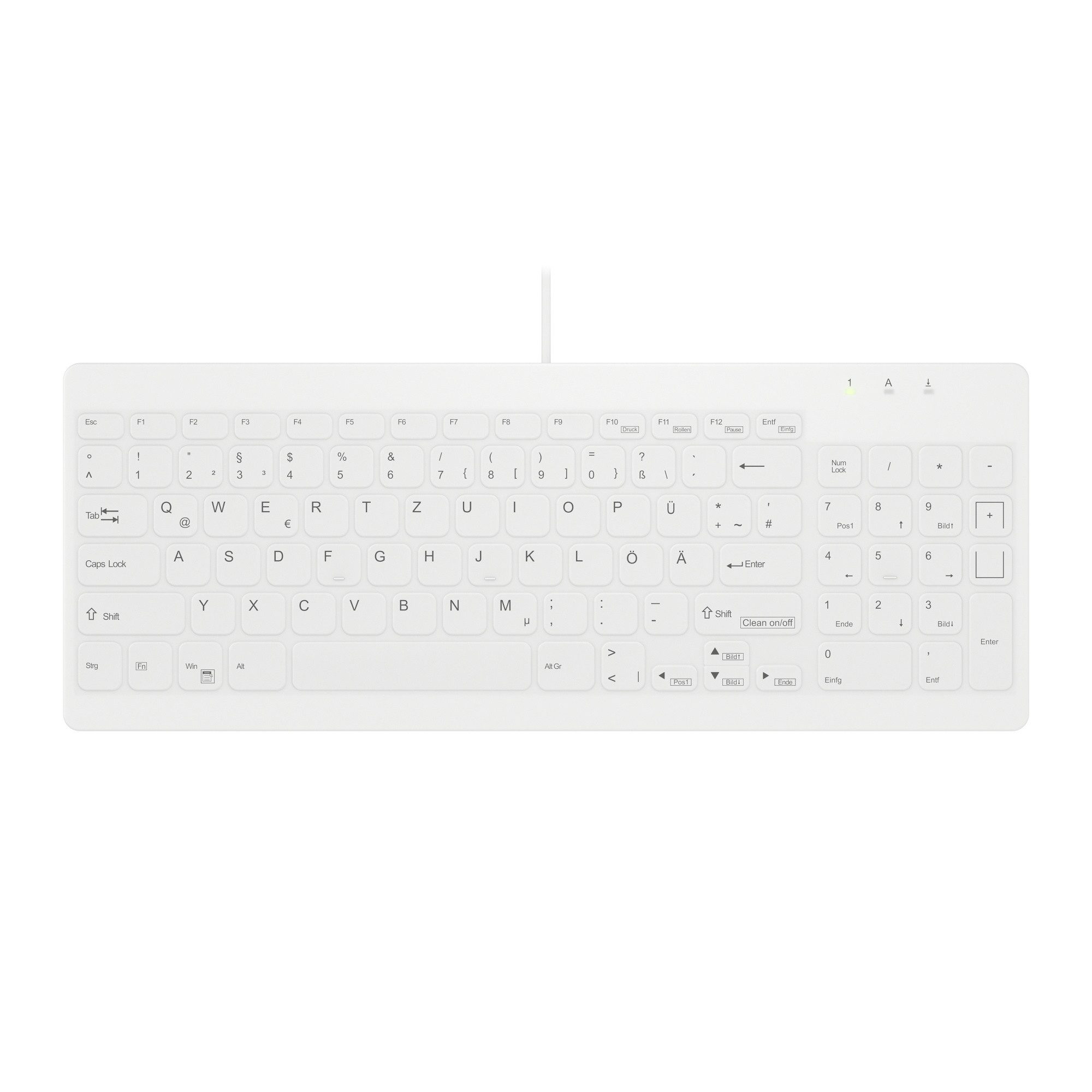 contour AK-C7012F-U1-W/GE USB-Tastatur
