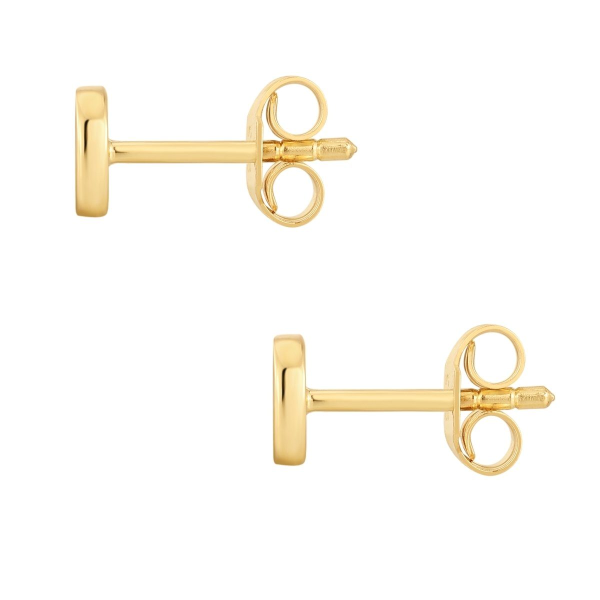 Glanzstücke München Paar Ohrstecker Kreis gelbgold, aus Sterling Silber