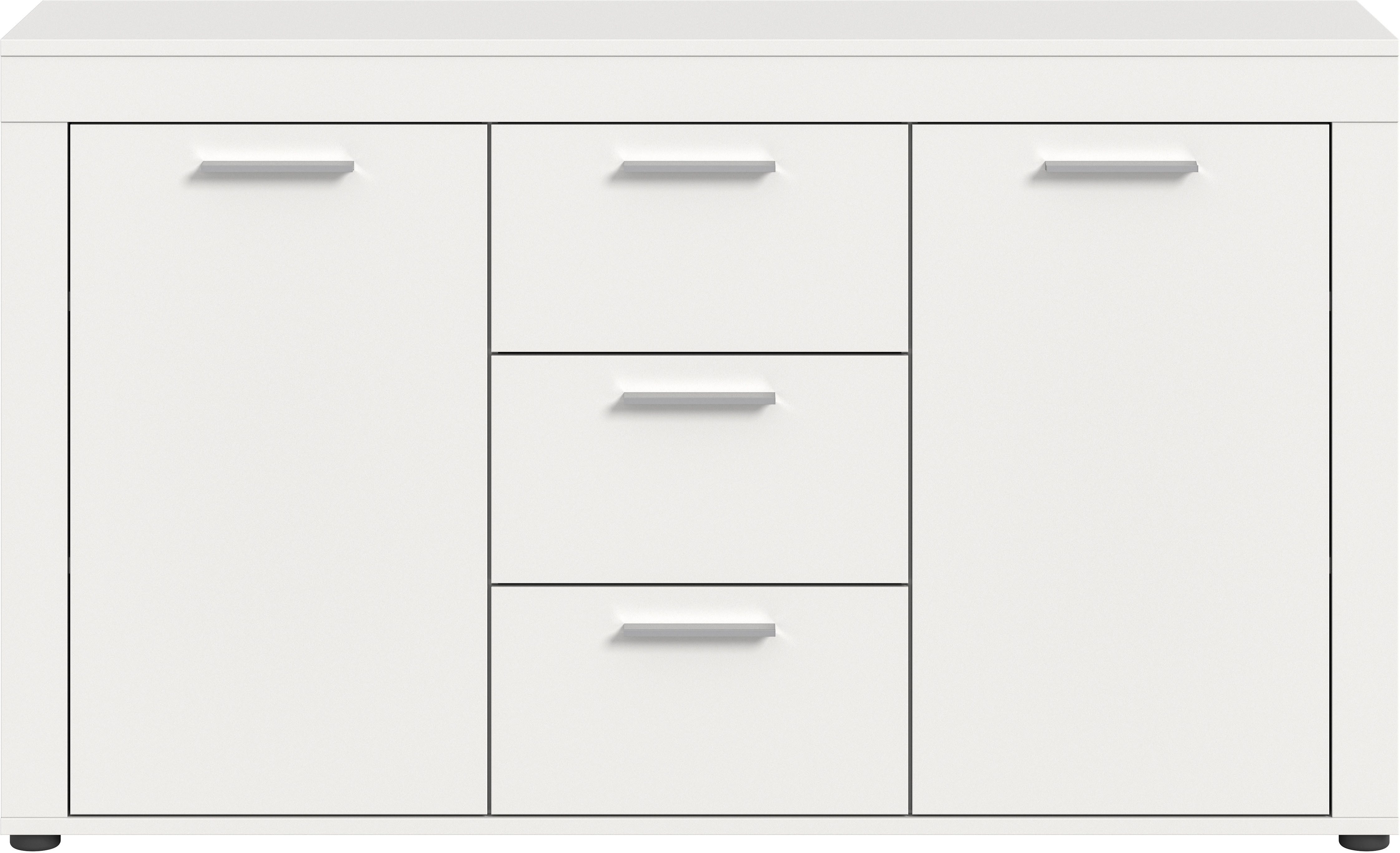 Home affaire Sideboard AOSTA, TOPSELLER!, Breite 125 cm, 2 Türen, 3 Schubkästen, 4 Fachböden (in verschiedenen Farbausführungen, individuell kombinierbar), Kommode, Schrank, Anrichte, Standschrank, Board, Wohnzimmer