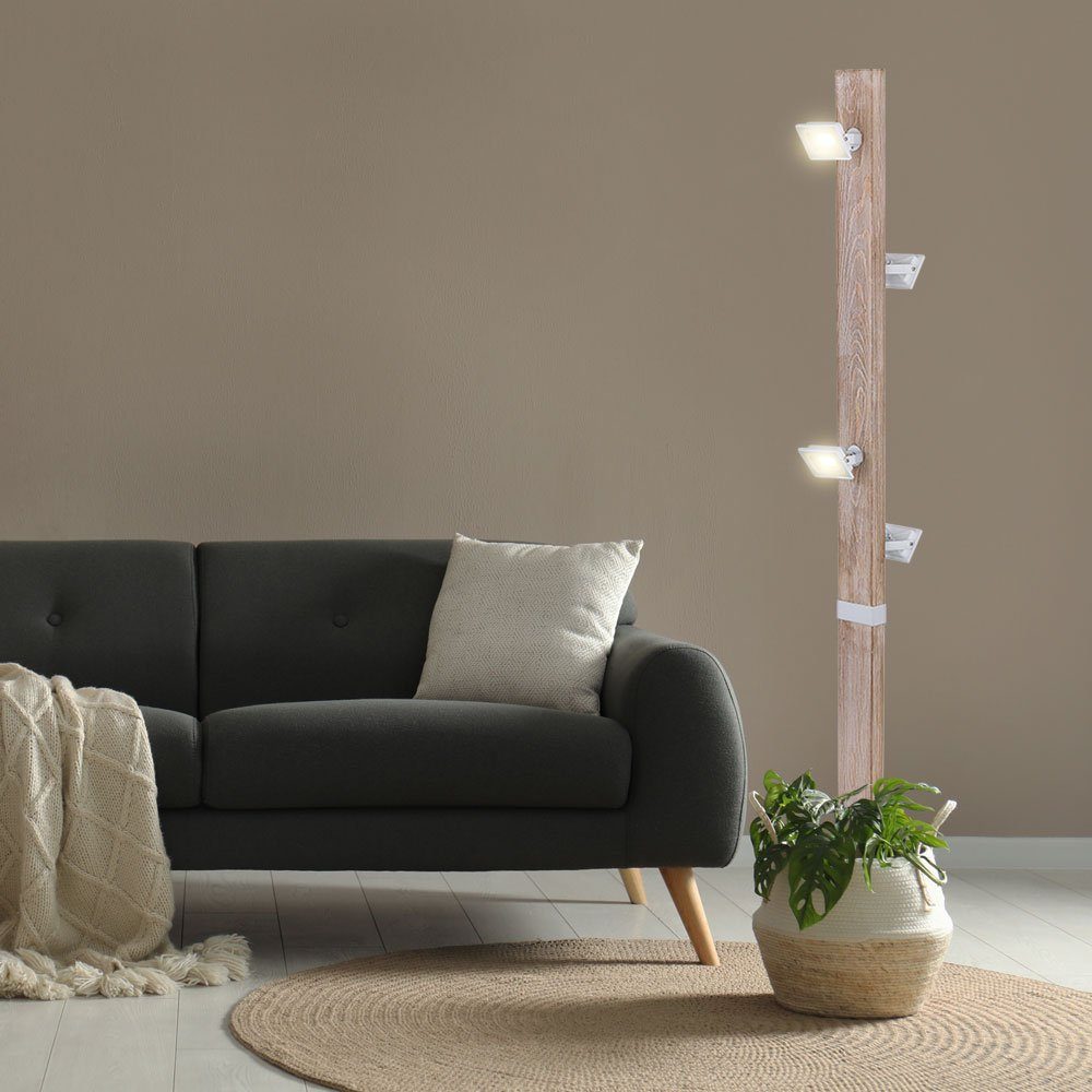 Standleuchten Stehleuchte Stehlampe, etc-shop Stehlampe Deckenfluter schwarz LED - LED weiß mit Esszimmer weiß-matt