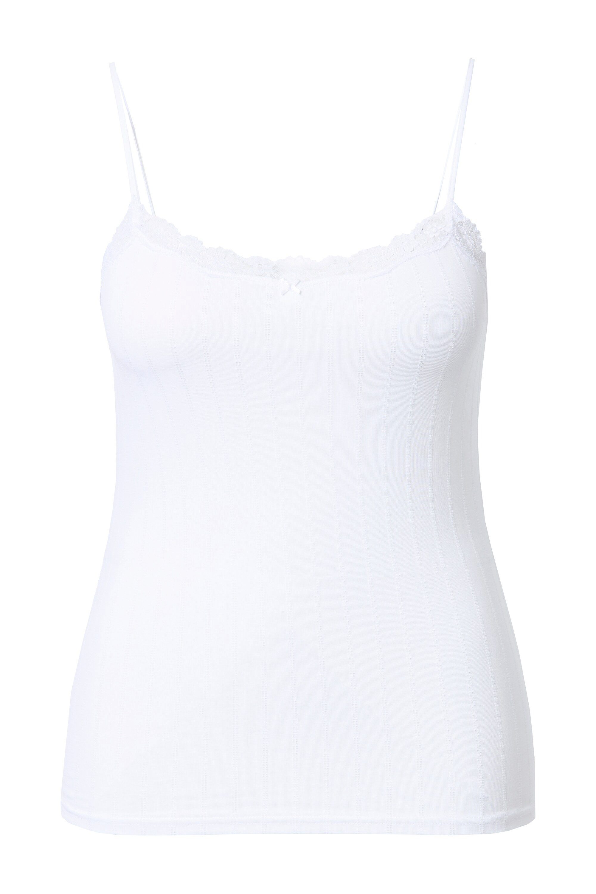 Ulla Popken Unterhemd Top Slim Fit Ajourjersey Spaghettiträger günstig online kaufen