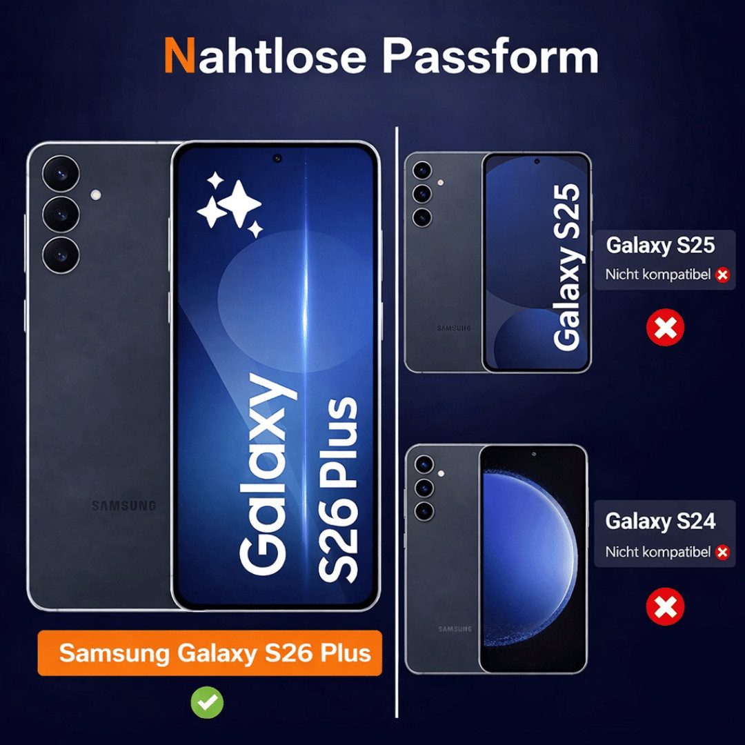SmartUP Displayschutzglas 2X Schutzglas für Samsung Galaxy S26 Plus Display Kamera Panzerglas 9H für Samsung Galaxy S26 Plus, 4 Stück, Rundumschutz, passgenaue  – Bild 2 von 5