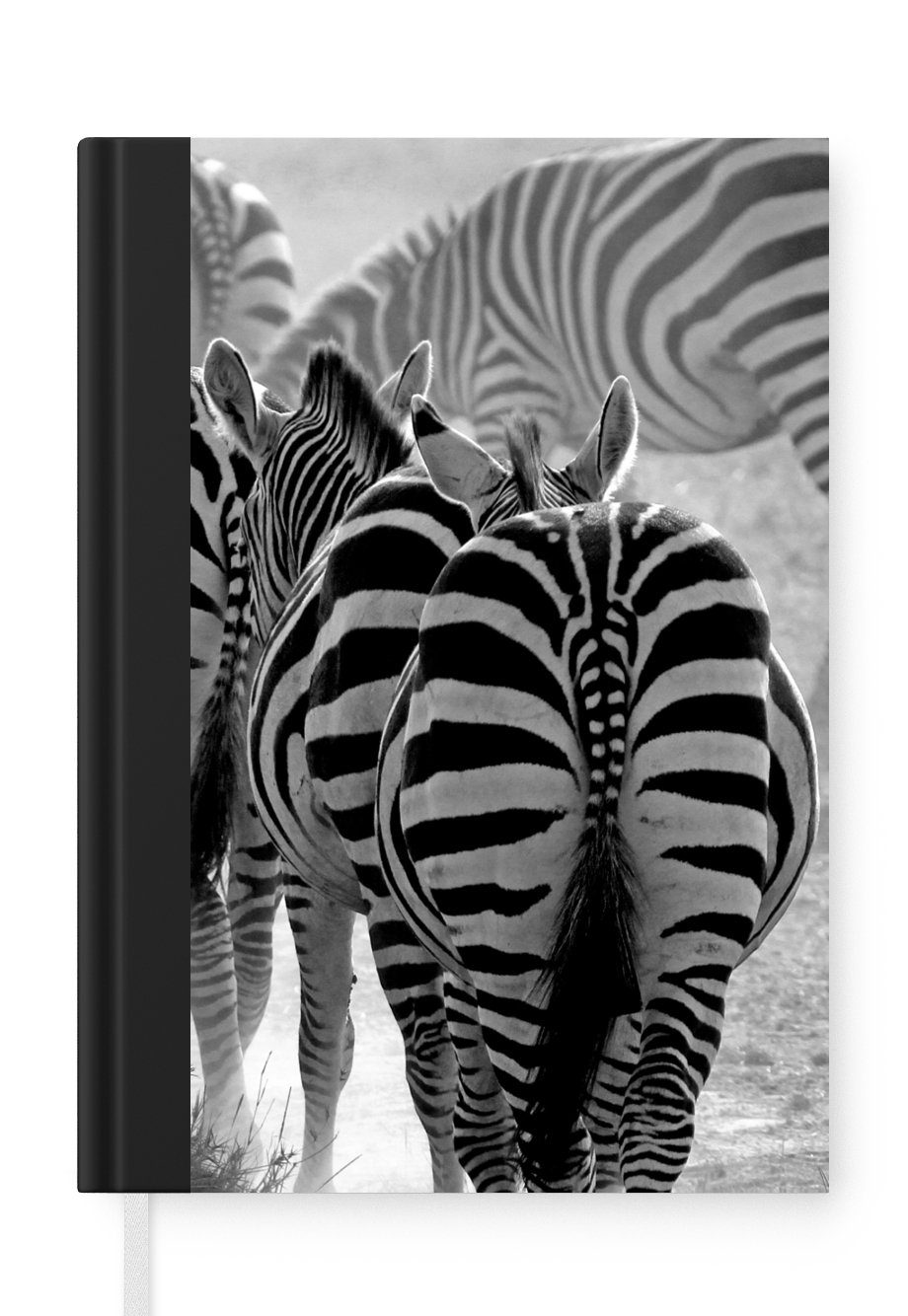 MuchoWow Notizbuch Laufende Zebras, Journal, Merkzettel, Tagebuch, Notizheft, A5, 98 Seiten, Haushaltsbuch
