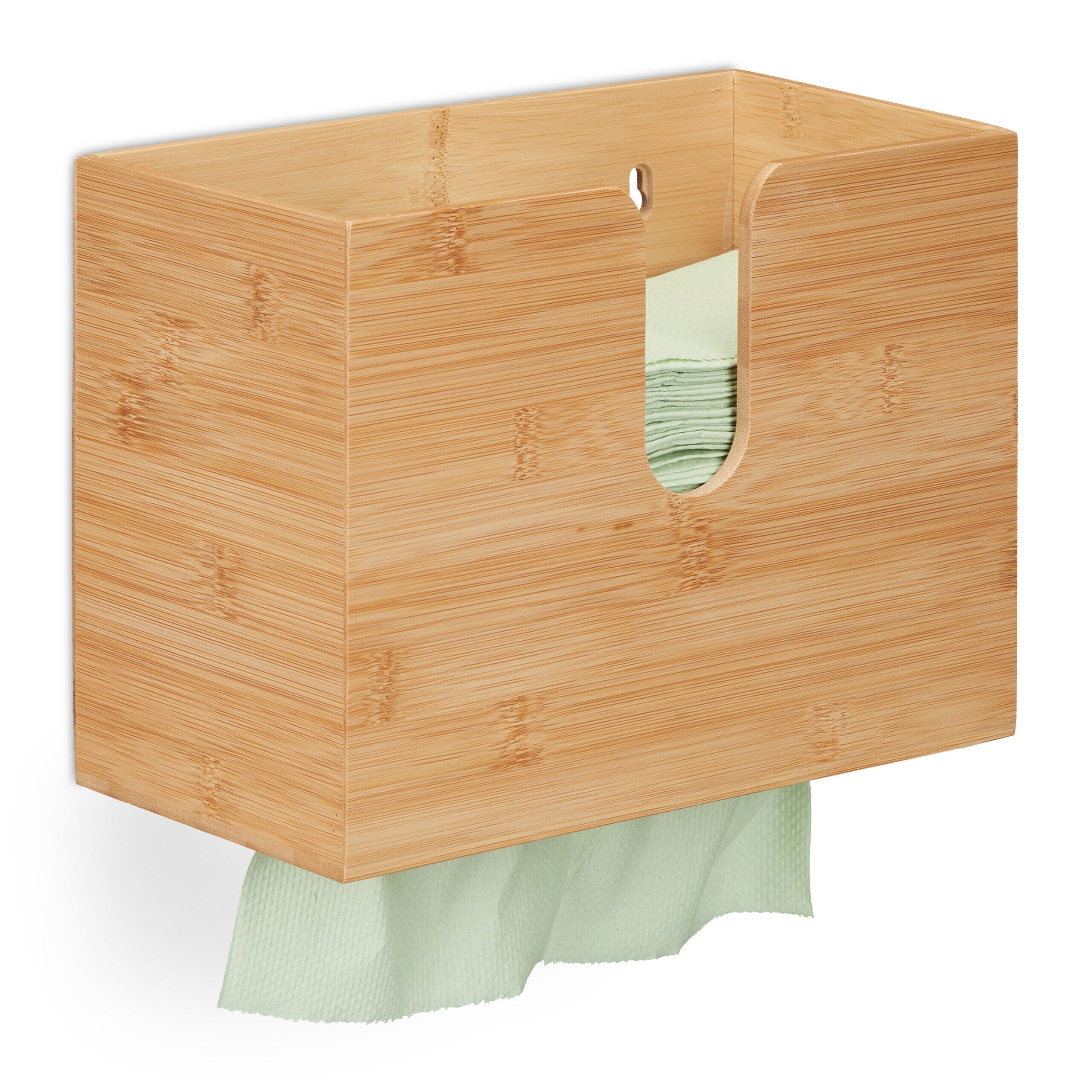 relaxdays Papiertuchspender Papierhandtuchspender Bambus, (1-tlg)
