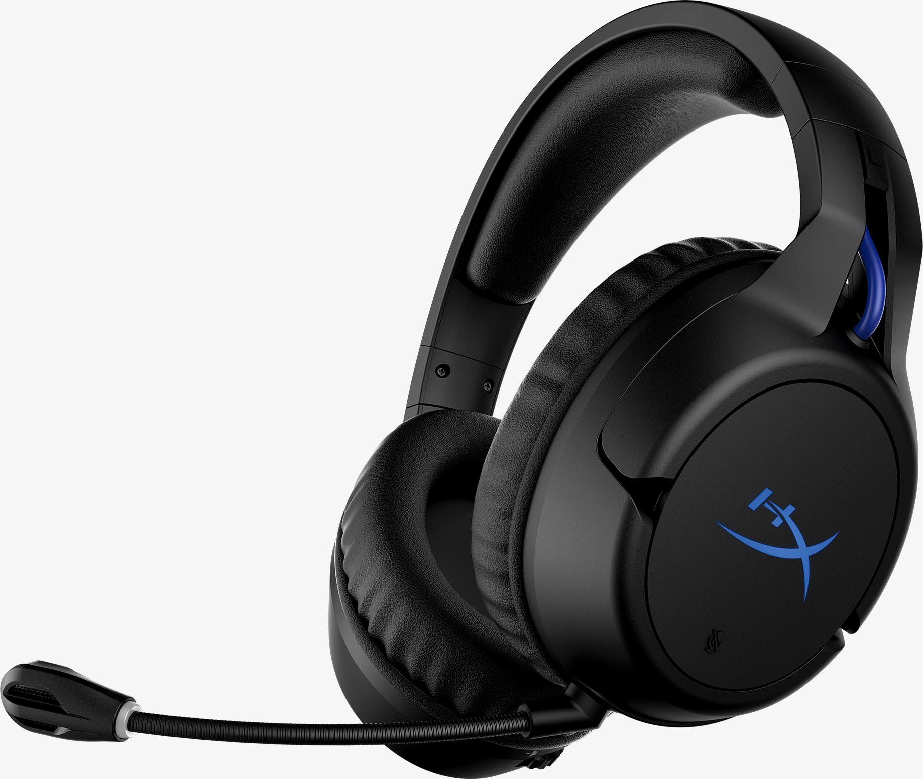 Wireless) Black/Blue PlayStation Gaming-Headset abnehmbar, HyperX Flight Cloud Rauschunterdrückung, Wireless für (Mikrofon
